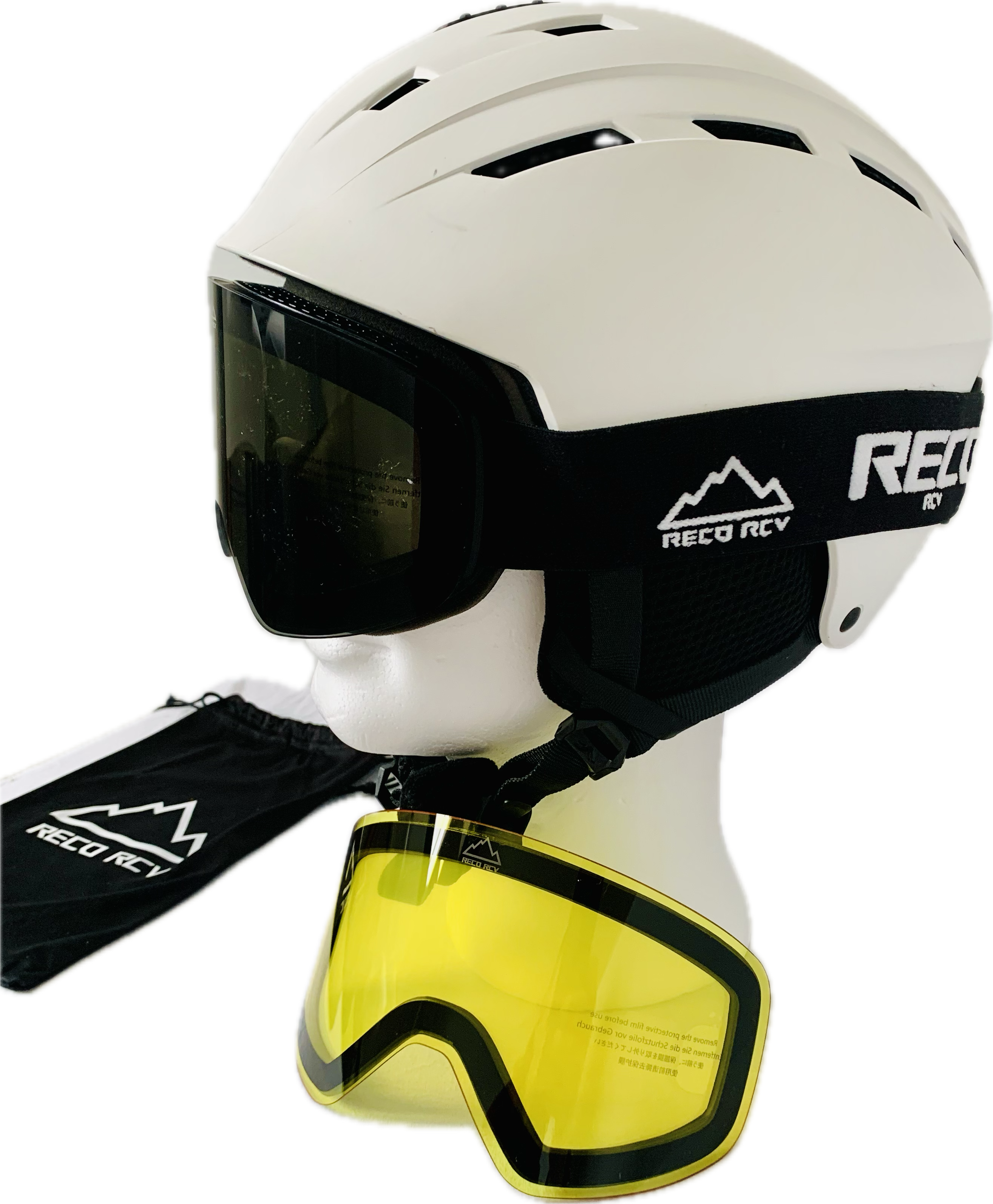 Pack 1 masque Full Black + 1 écran jaune