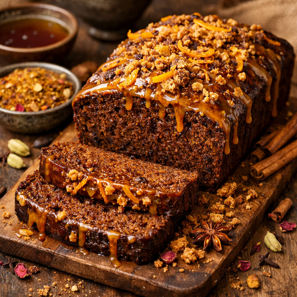Ras el Hanout and Black Treacle Loaf Cake