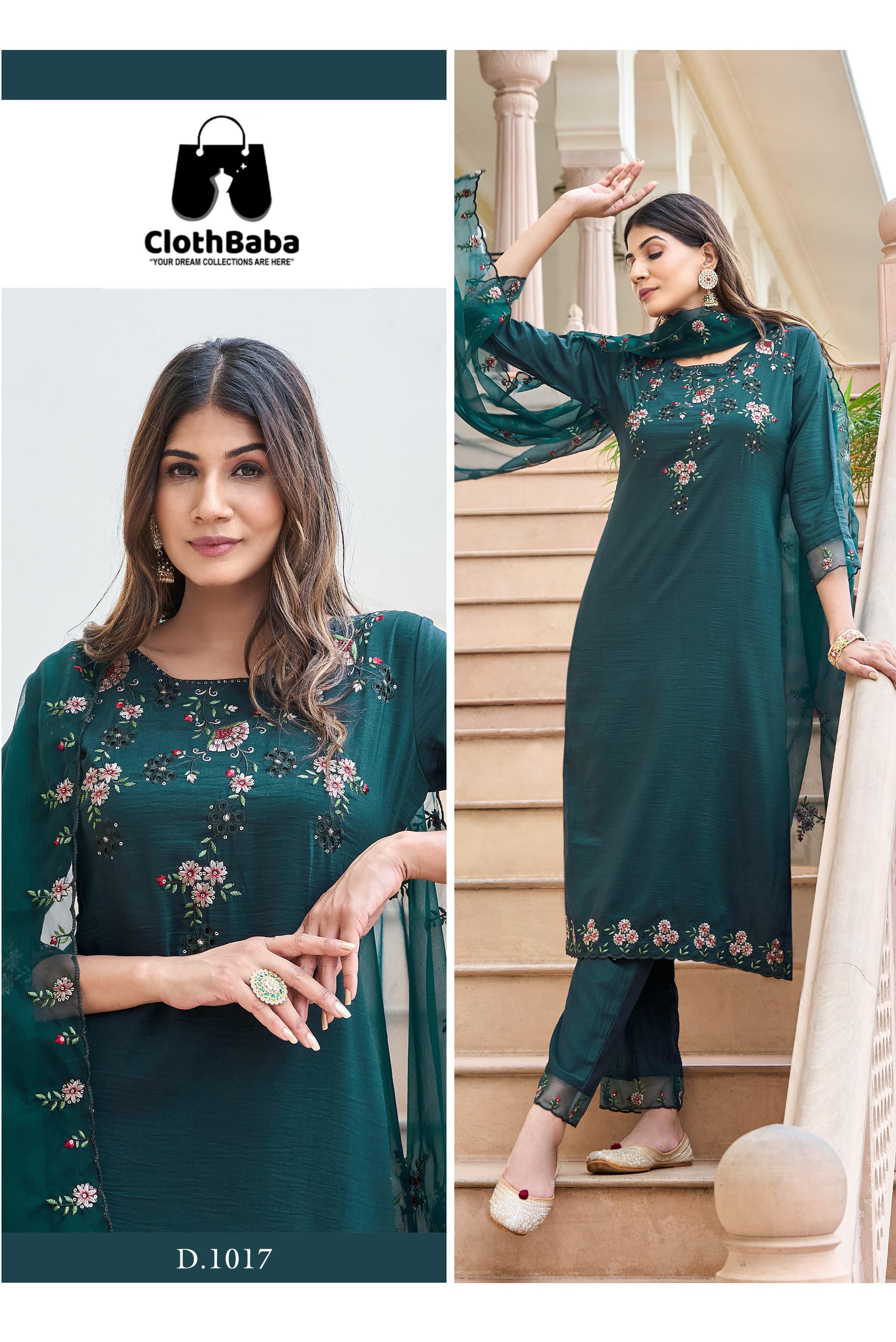 Chinon Hand Embroidered Readymade Suits