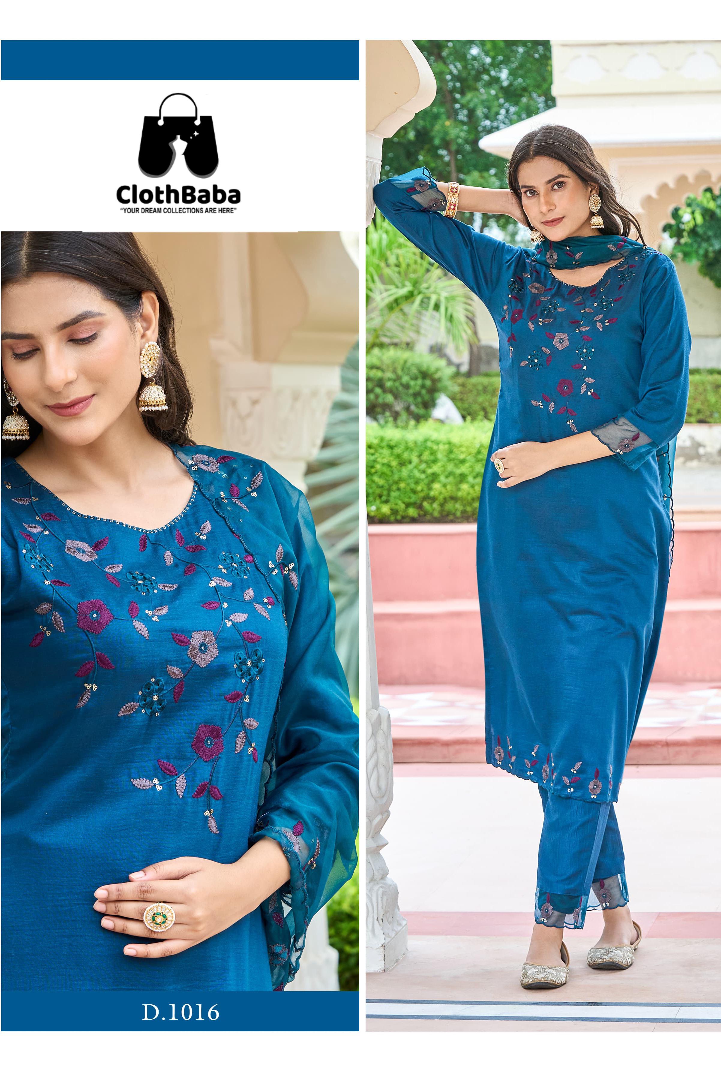 Chinon Hand Embroidered Readymade Suits