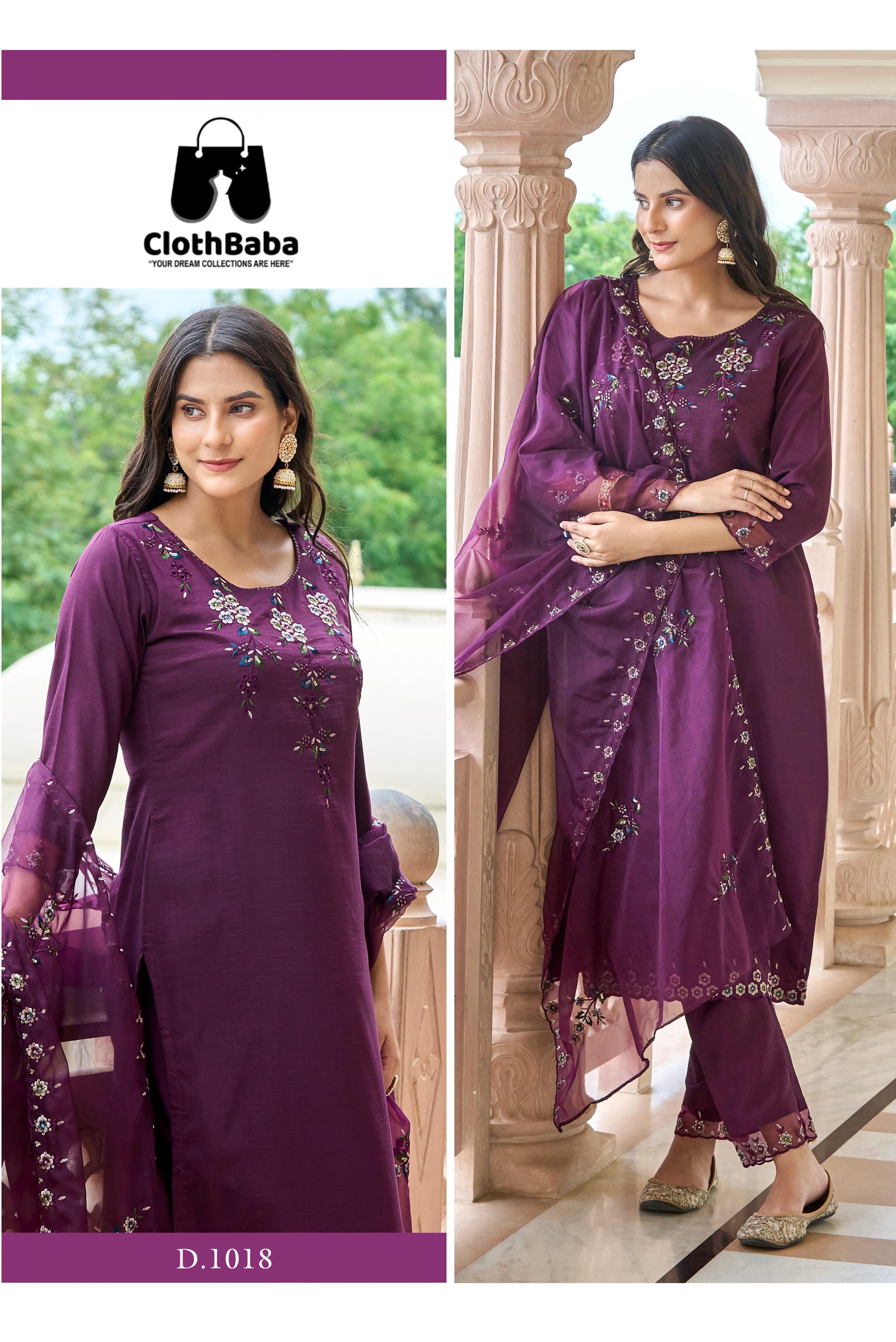 Chinon Hand Embroidered Readymade Suits