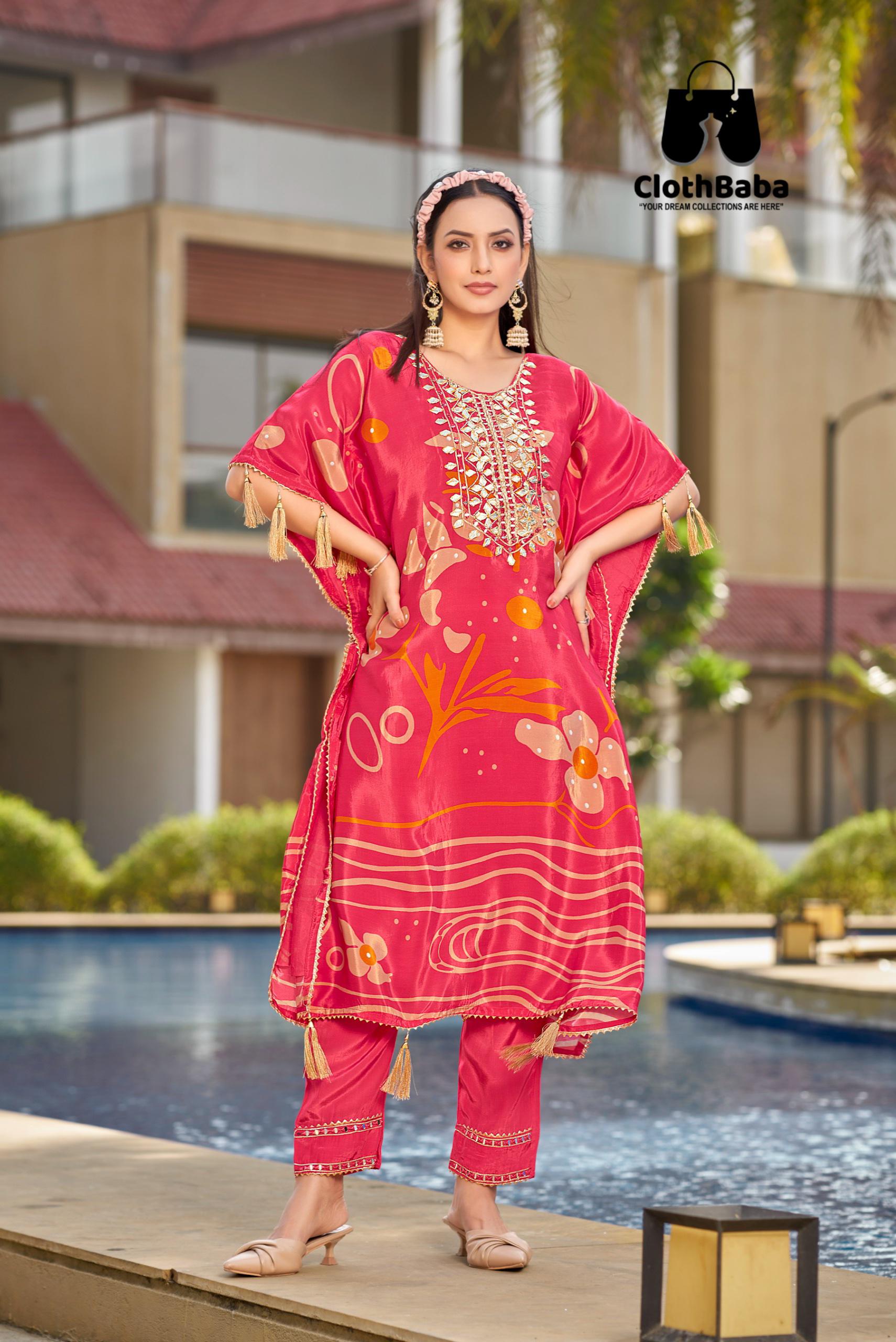 Wholesale Pure Natural Crepe Handwork Readymade Suits