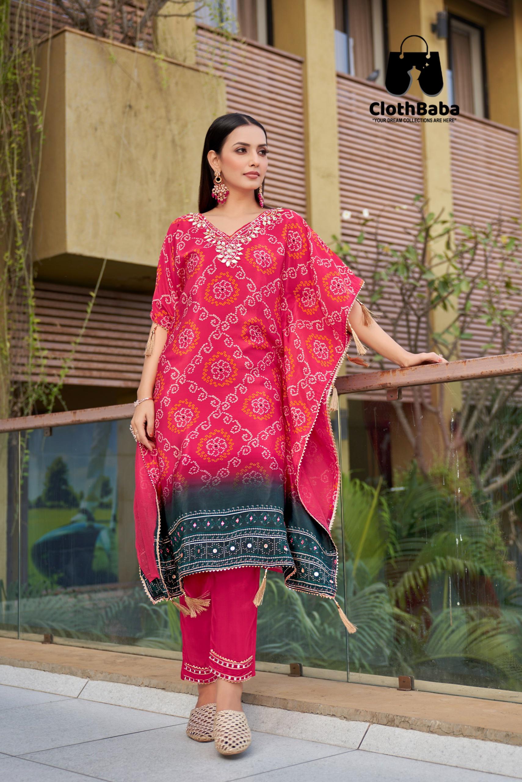 Wholesale Readymade Suit - Pure Natural Crepe with Handwork 