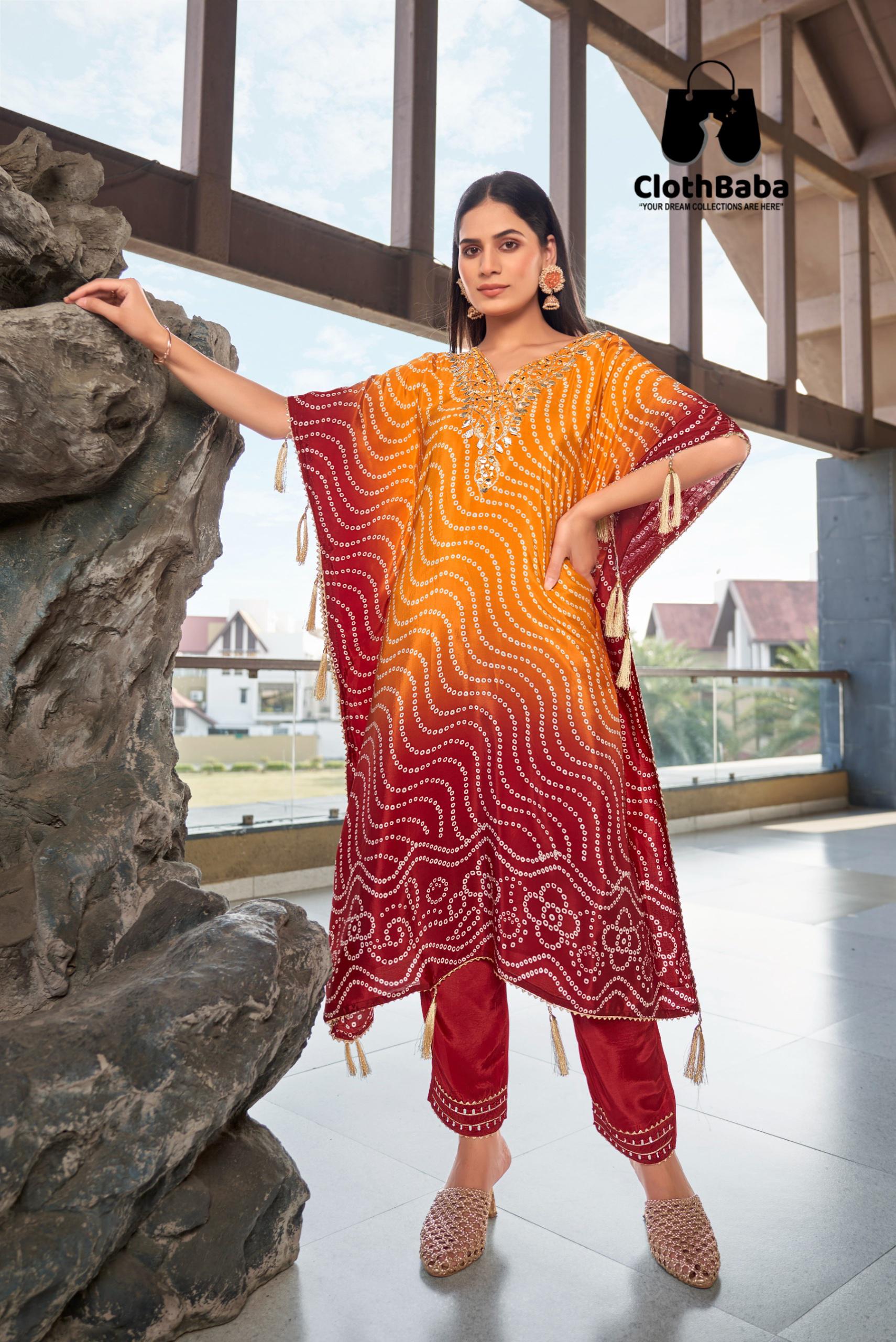 Readymade Pure Natural Crepe Suit with Handwork