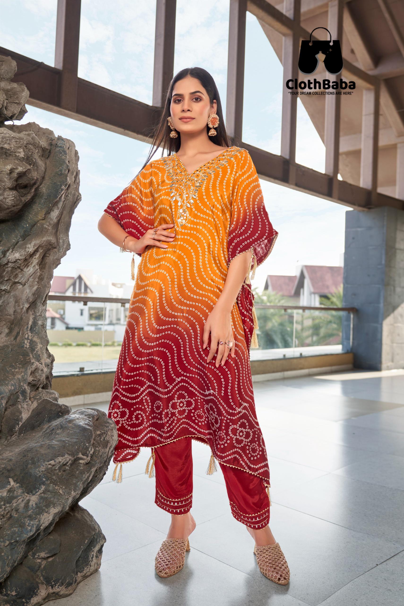 Readymade Pure Natural Crepe Suit with Handwork