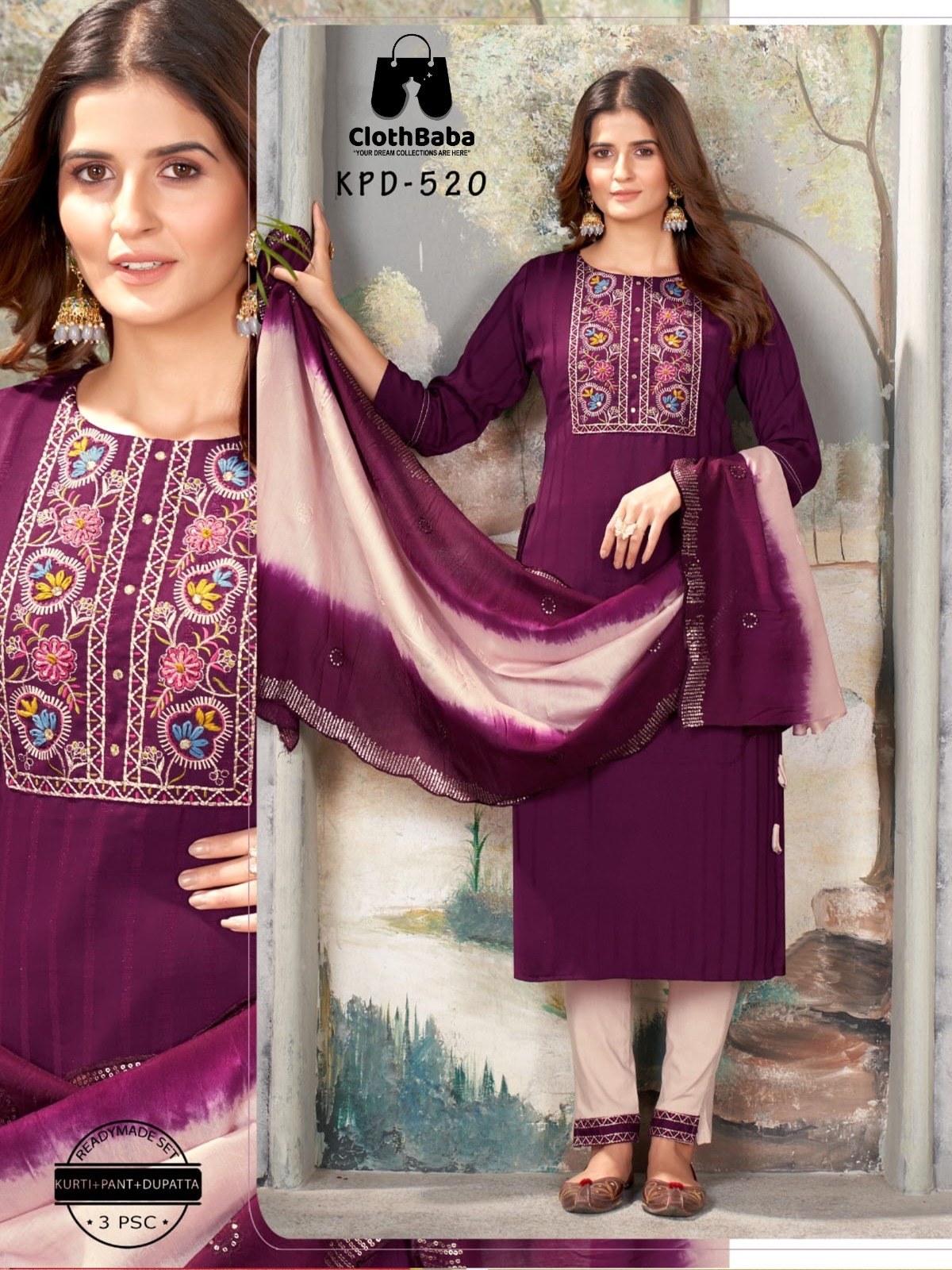 Fancy Viscose Embroidered Readymade Suit for Women