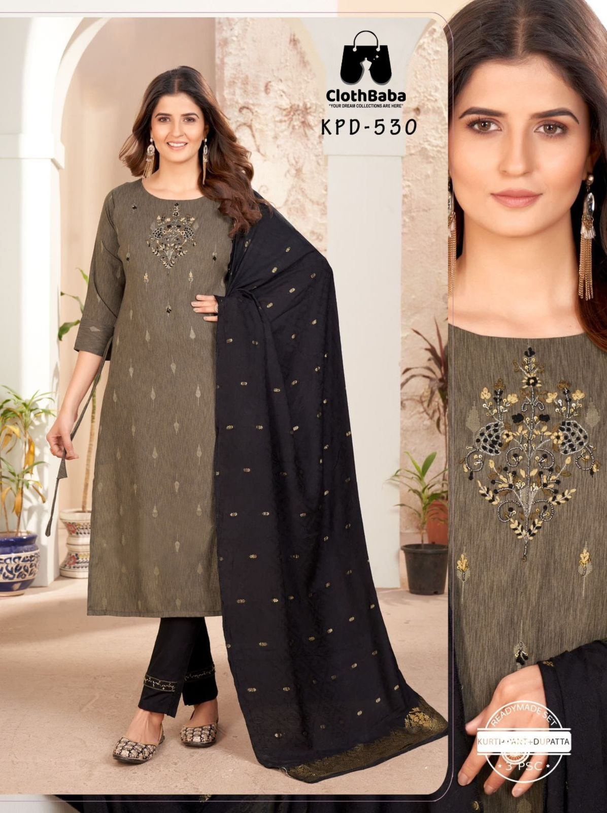 Fancy Viscose Readymade Suit with Cotton Lining