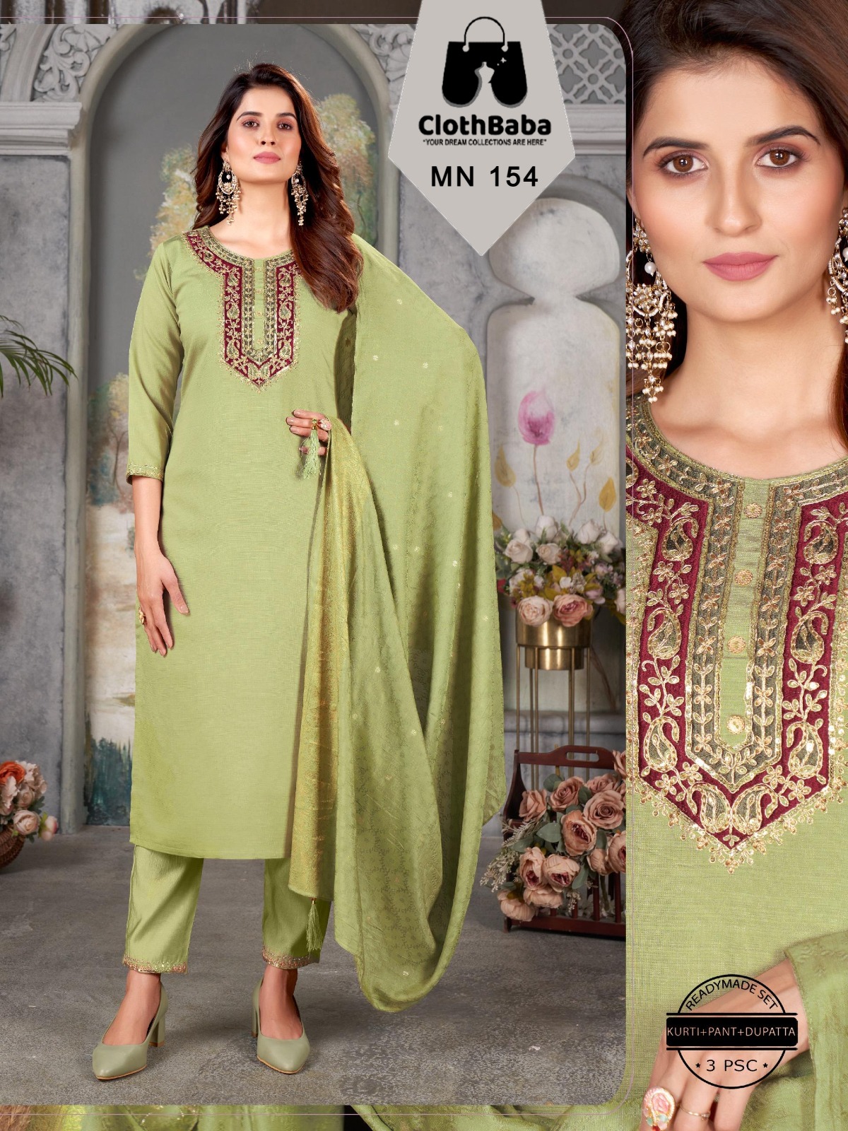 High-Quality Fancy Viscose Suit with Detailed Embroidery
