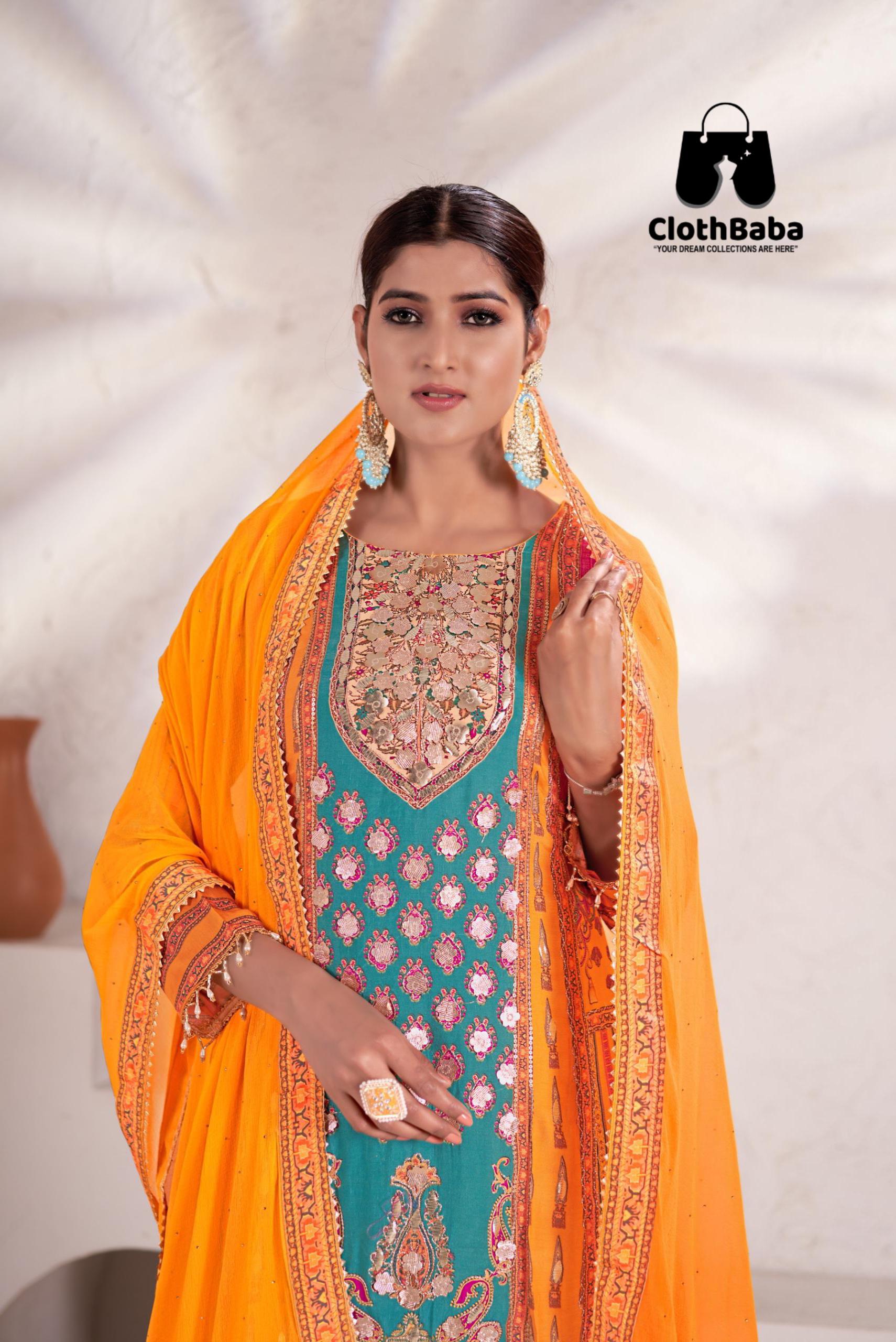 Premium Pure Crepe Readymade Suits with Handwork