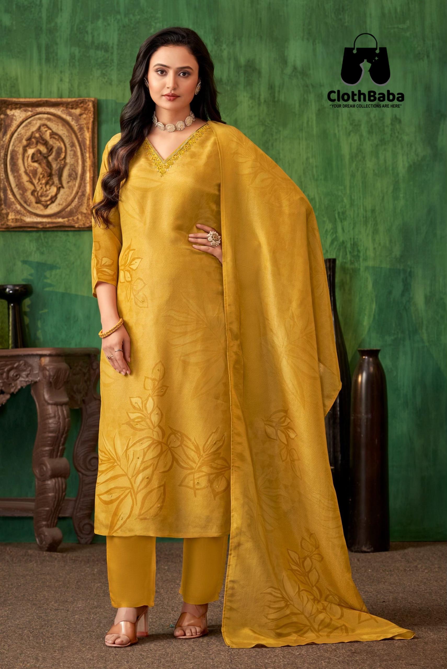 Trendy Women's Readymade Suits - Shimmer Digital with Pocket Design