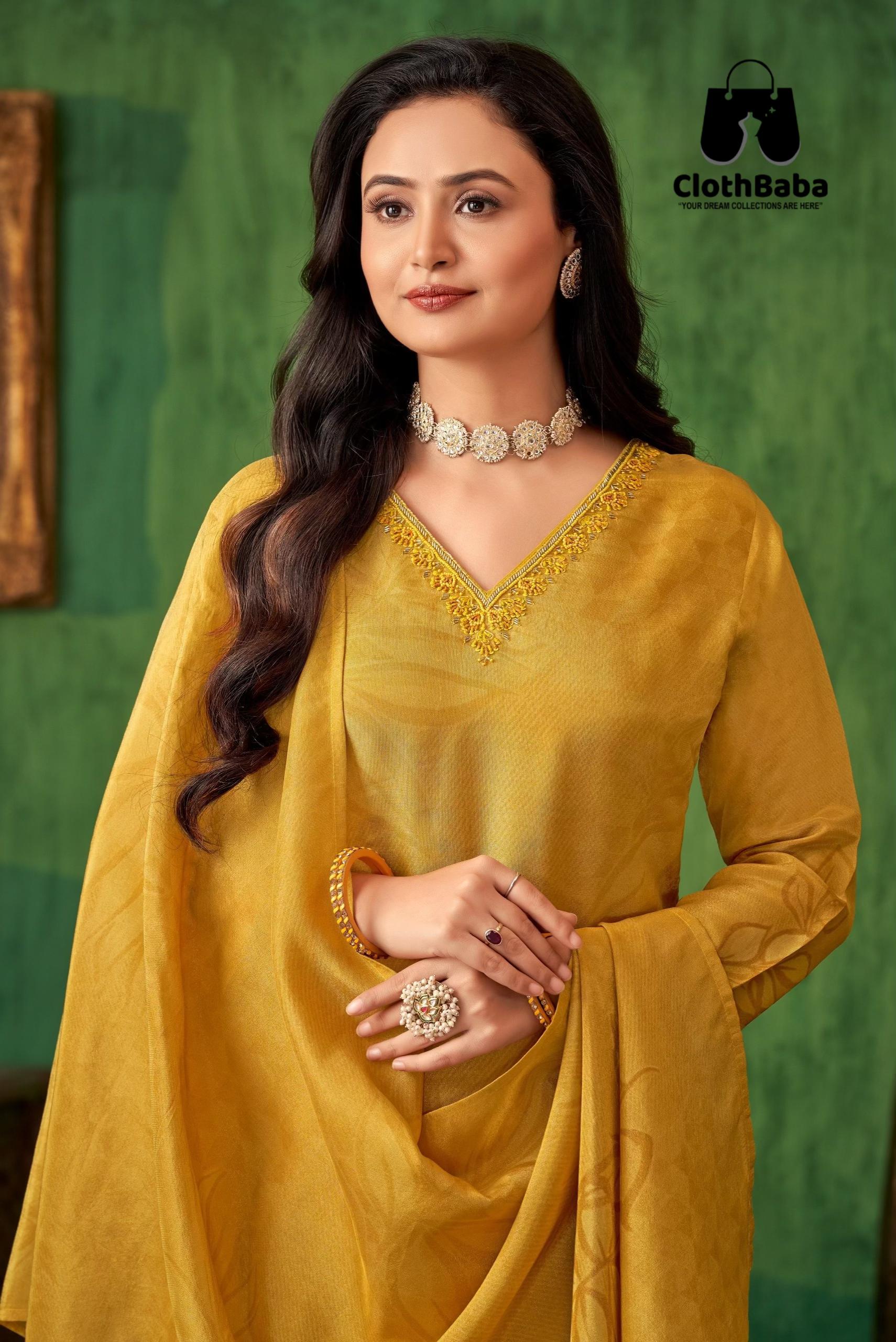 Trendy Women's Readymade Suits - Shimmer Digital with Pocket Design