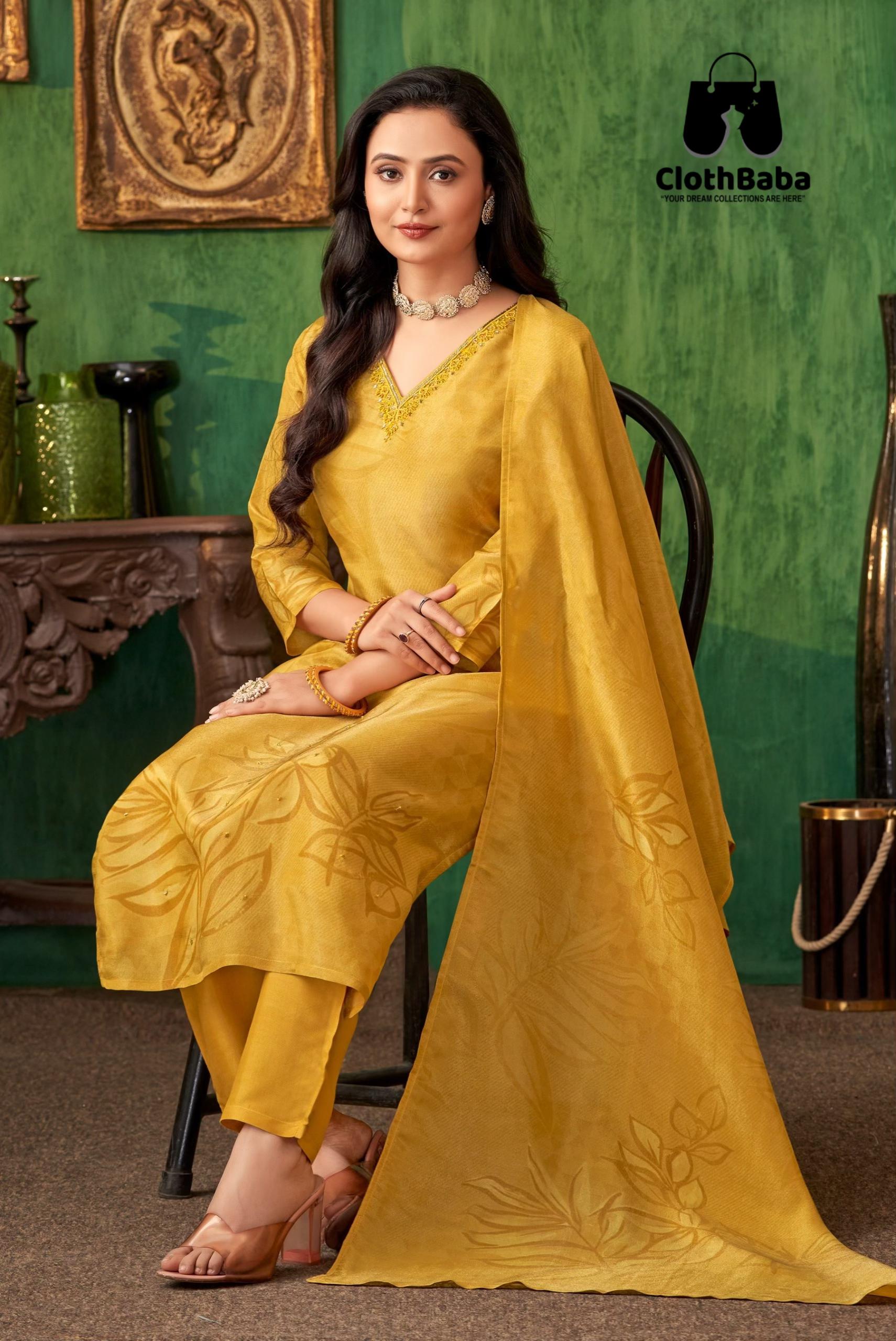 Trendy Women's Readymade Suits - Shimmer Digital with Pocket Design