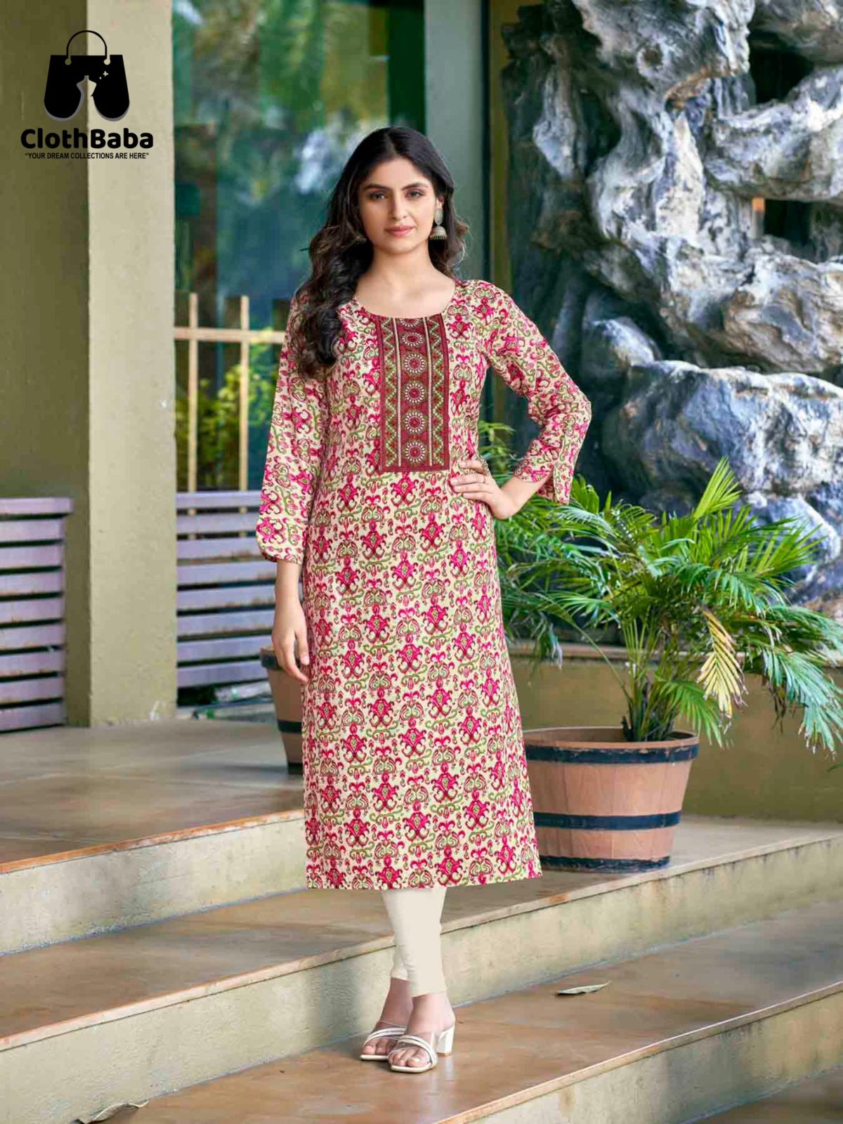 Heavy Rayon Foil Print Readymade Suit with Sequence Embroidery