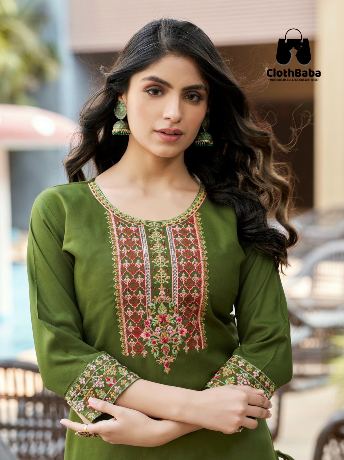 Buy Premium Readymade Rayon Suits with Embroidery & Handwork