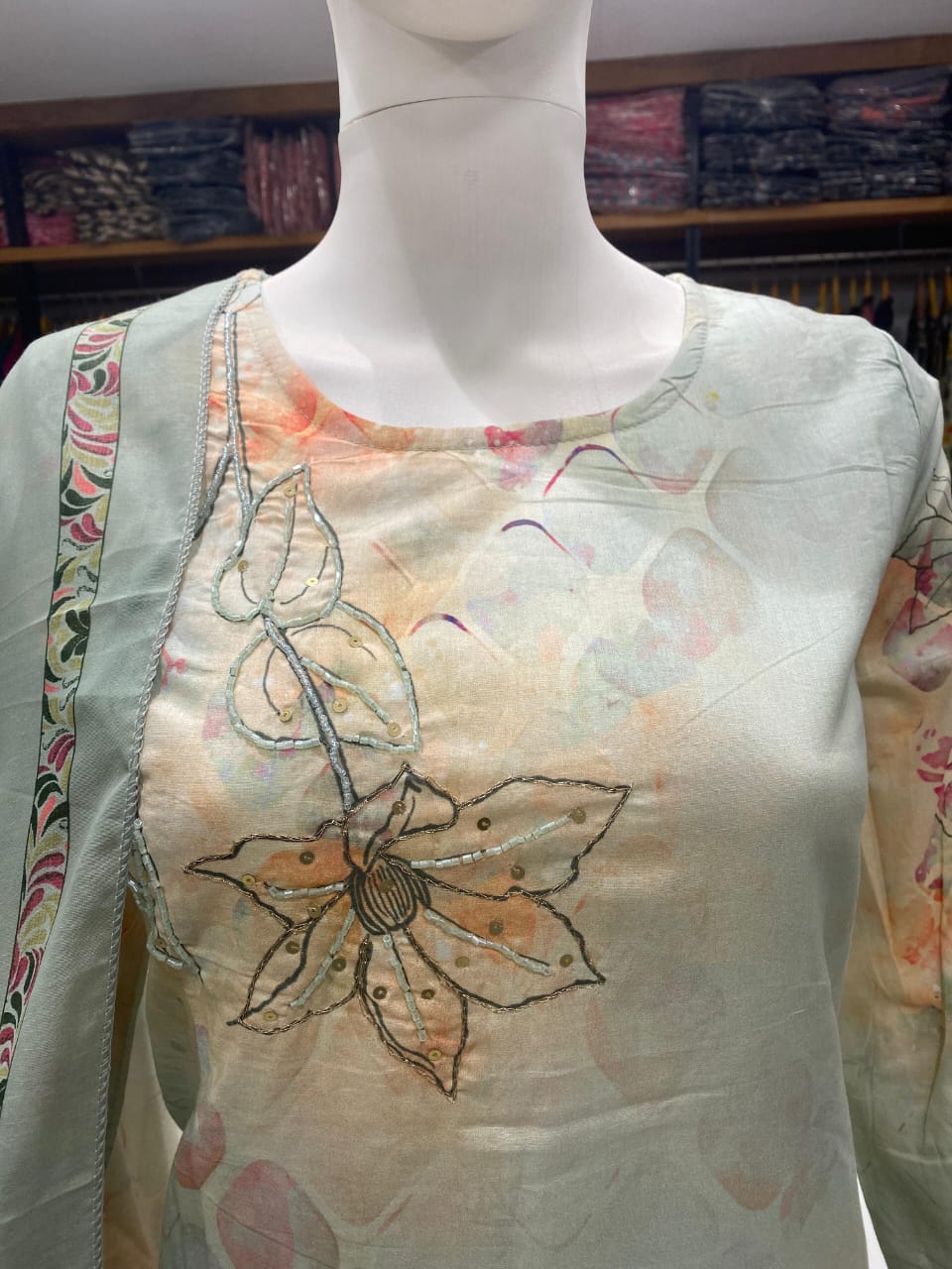 Premium Readymade Suit with Handwork Detailing 
