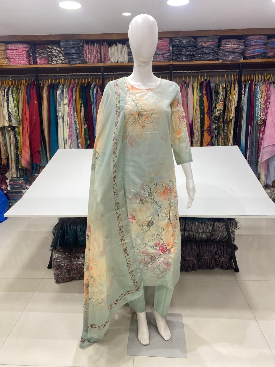 Premium Readymade Suit with Handwork Detailing 
