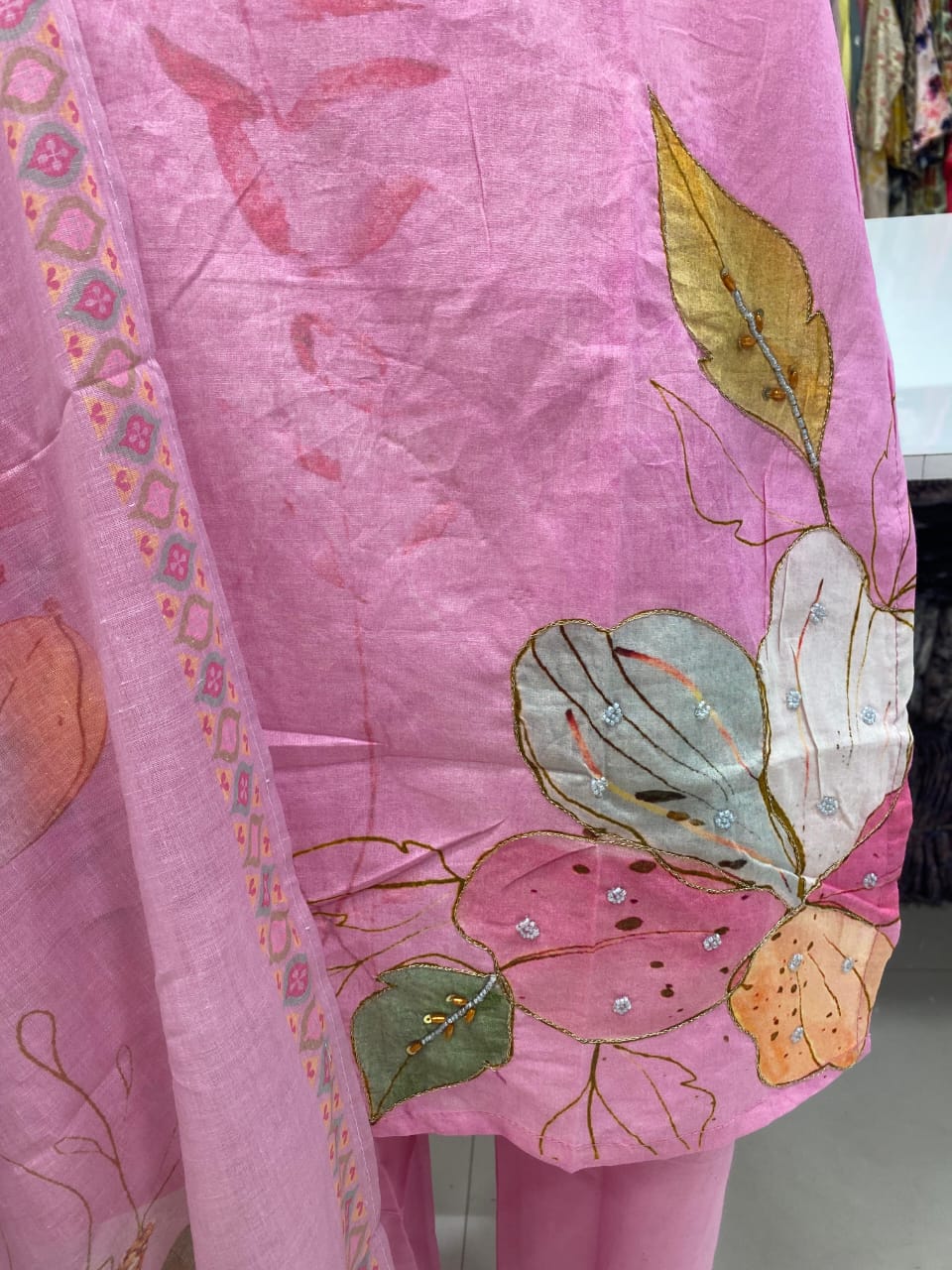 Ladies Readymade Suit in Pure Cambric Cotton Print