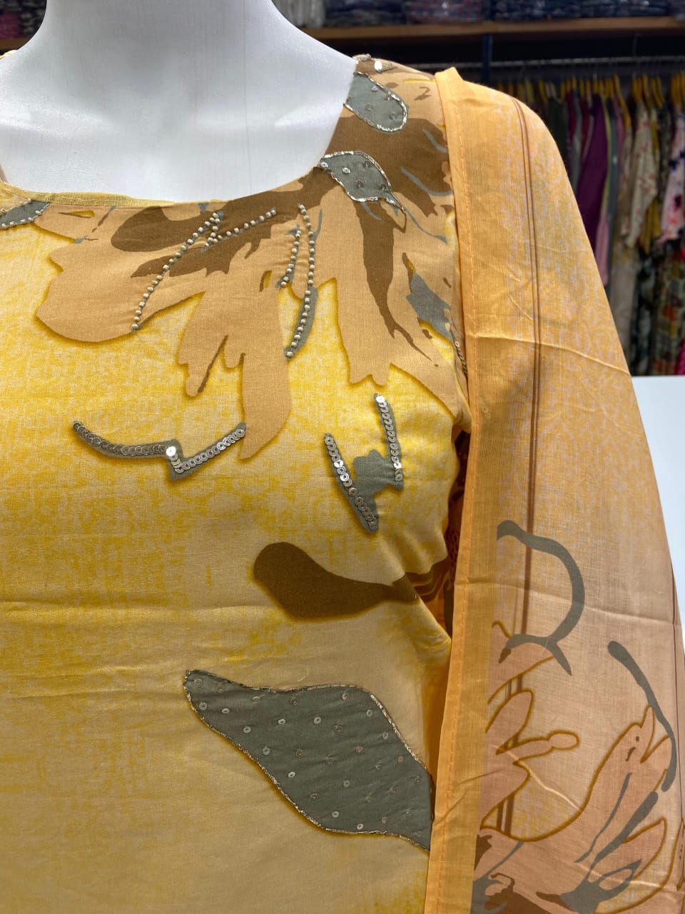 Elegant Handwork Detailing Readymade Suits in Pure Cambric Cotton