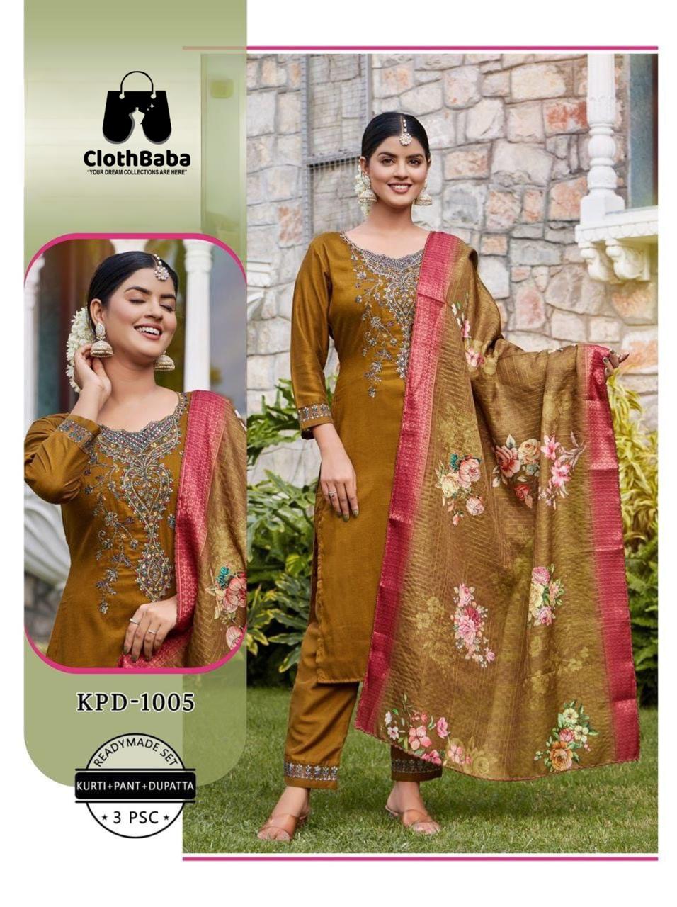 Chic Chinon Suit Set with Digital Printed Dupatta