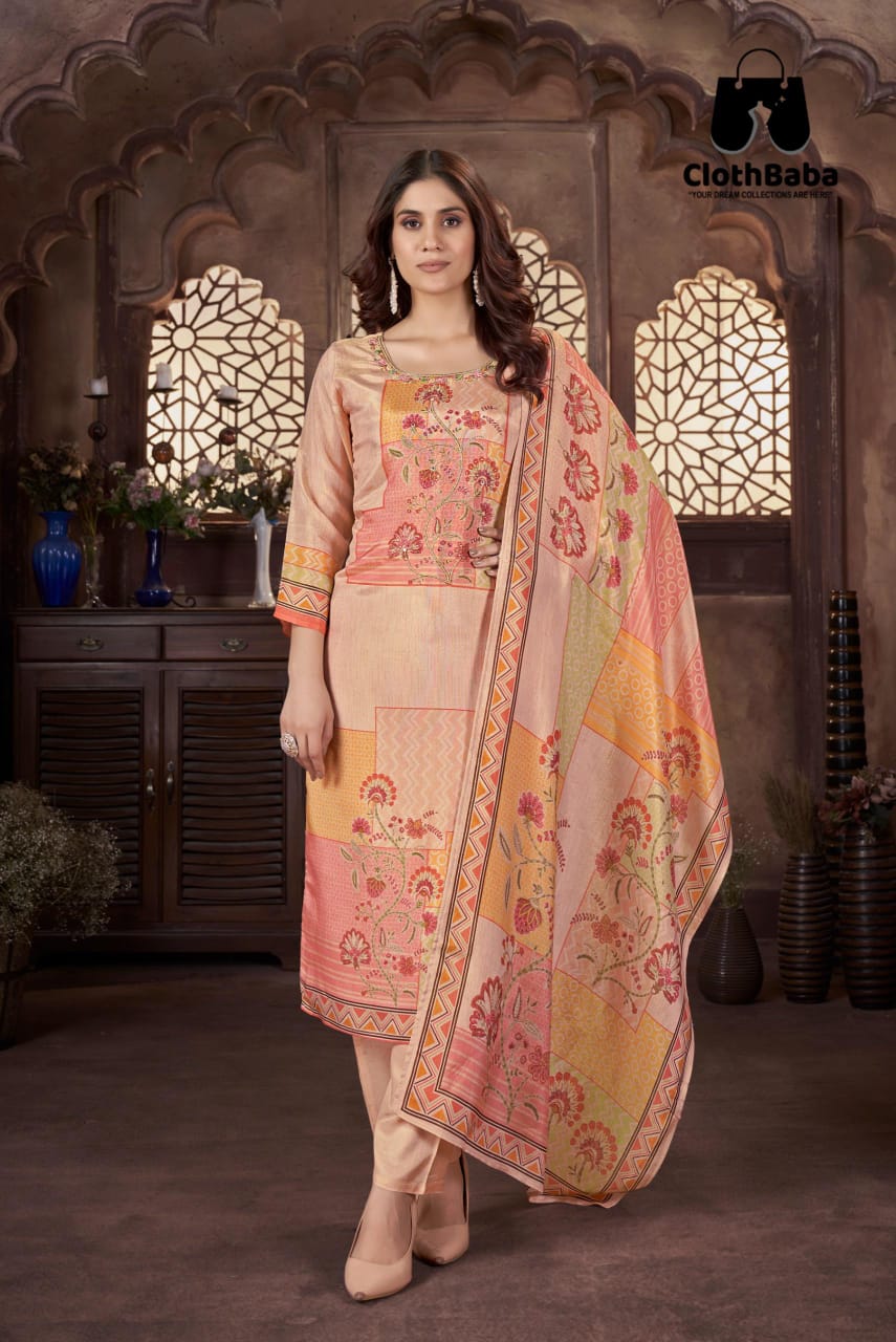 Shimmer Handwork Readymade Suit Set