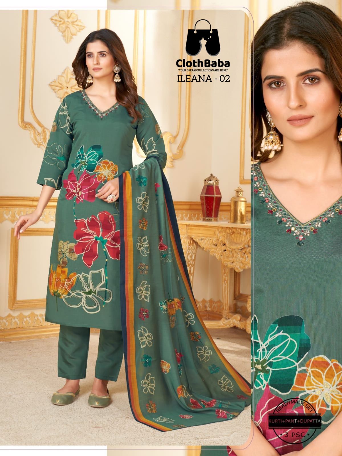 Elegant Heavy Modal Chanderi Readymade Suit