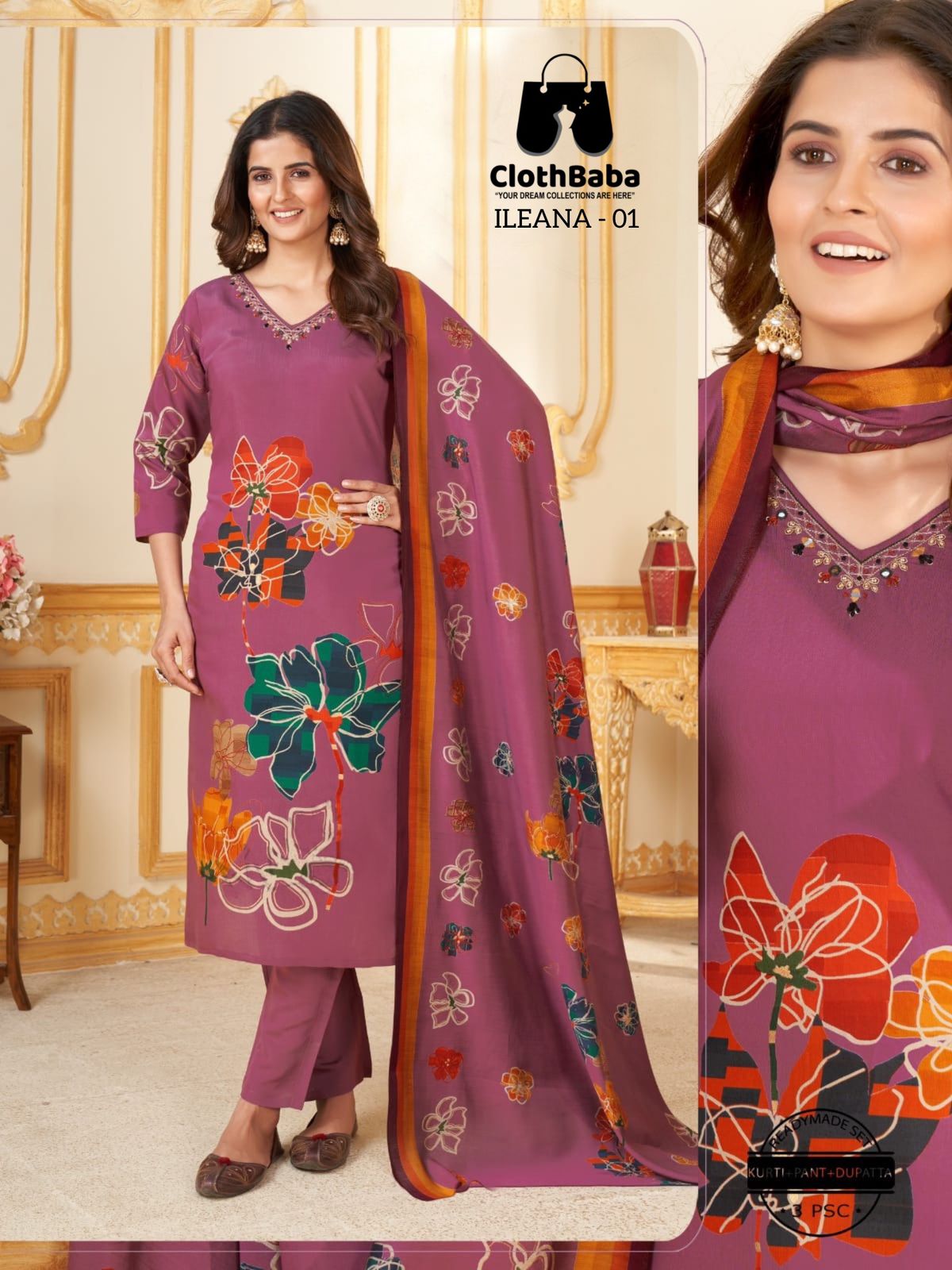 Elegant Heavy Modal Chanderi Readymade Suit