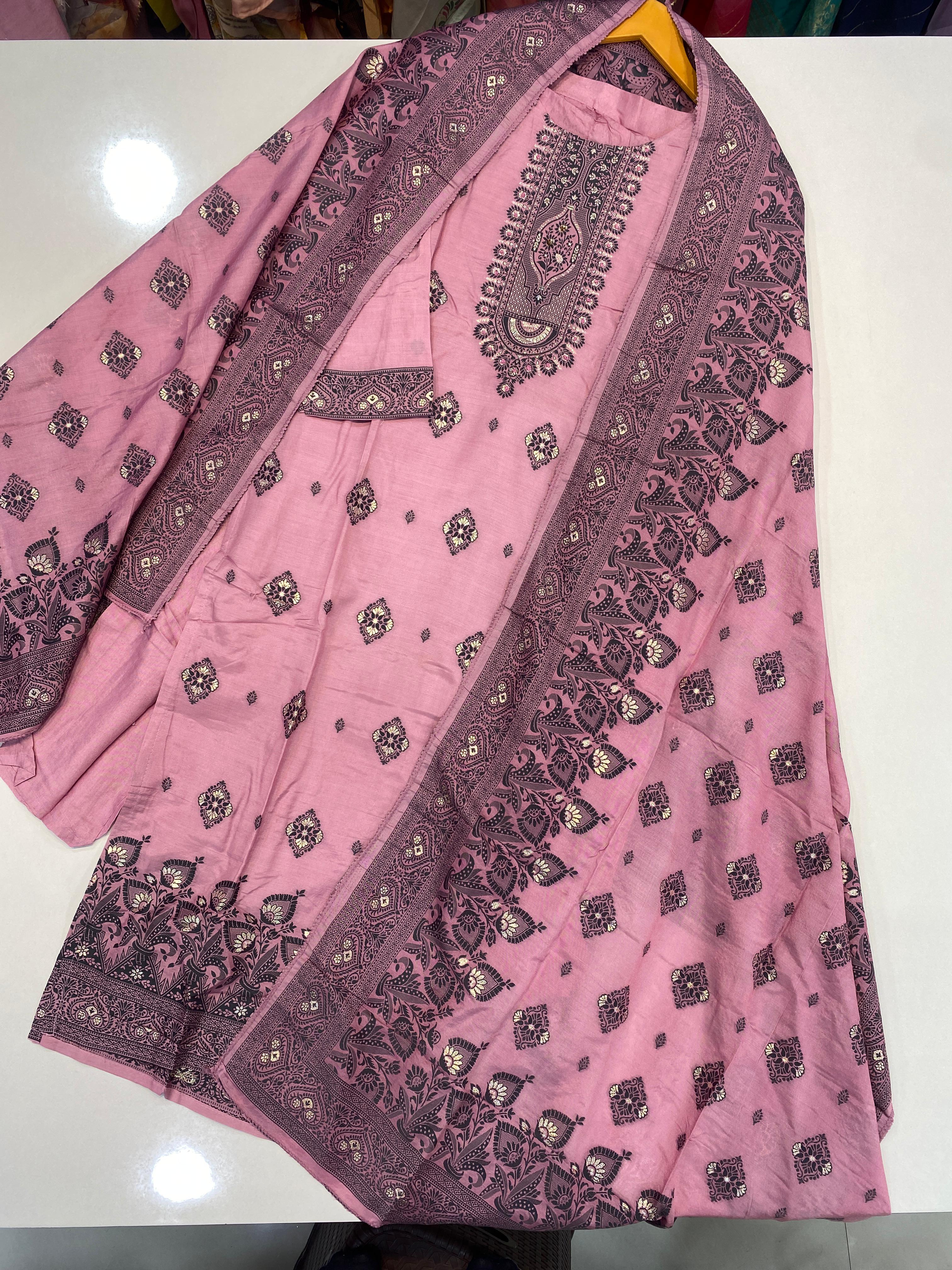 Pure Muslin Jequred Readymade Suit