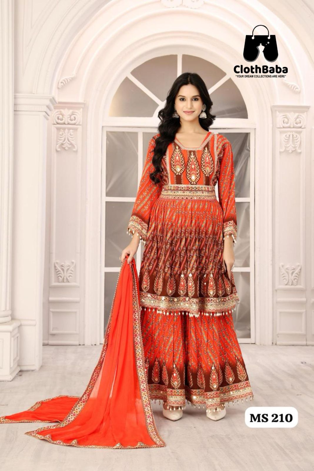 Wholesale Readymade Suit – Pure Crepe Top & Dupatta, Najneen Pant, Cotton Inner