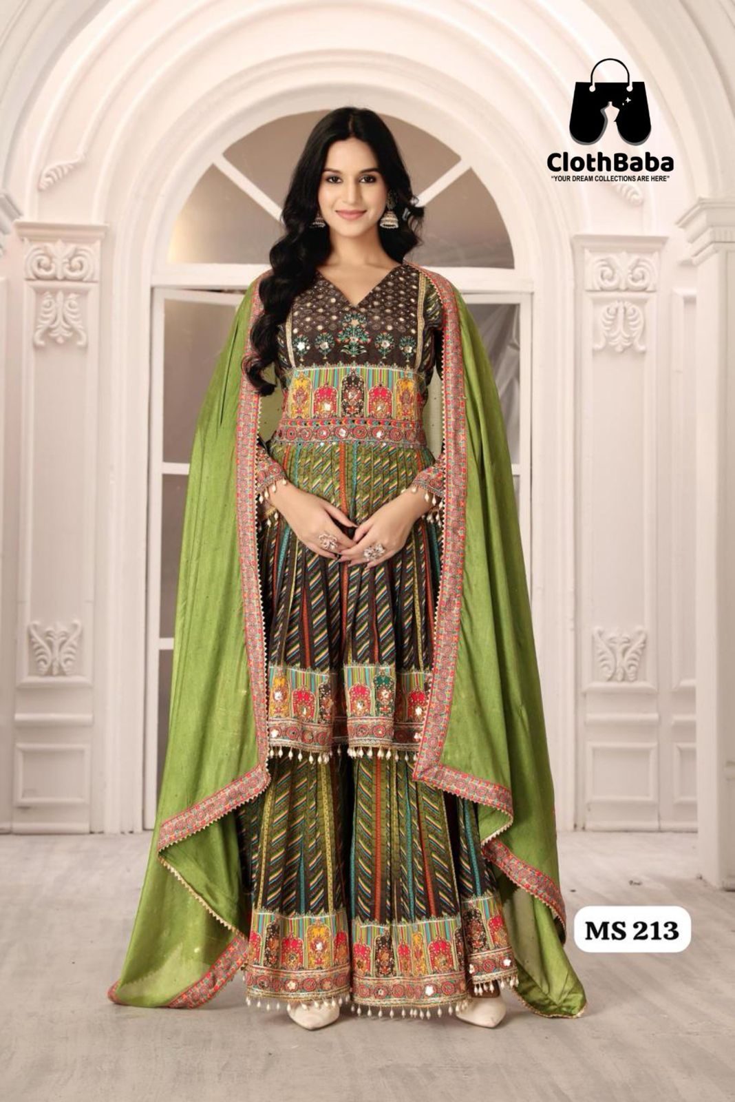 Trendy Pure Crepe Readymade Suit