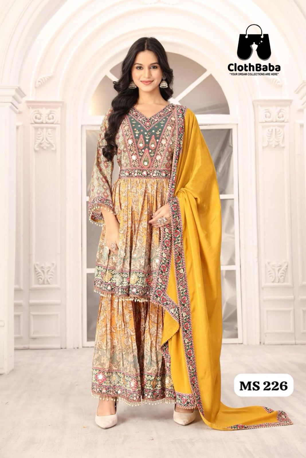 Stylish Readymade Suit in Pure Crepe