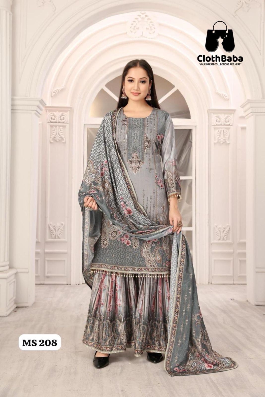 Premium Pure Crepe Readymade Suit