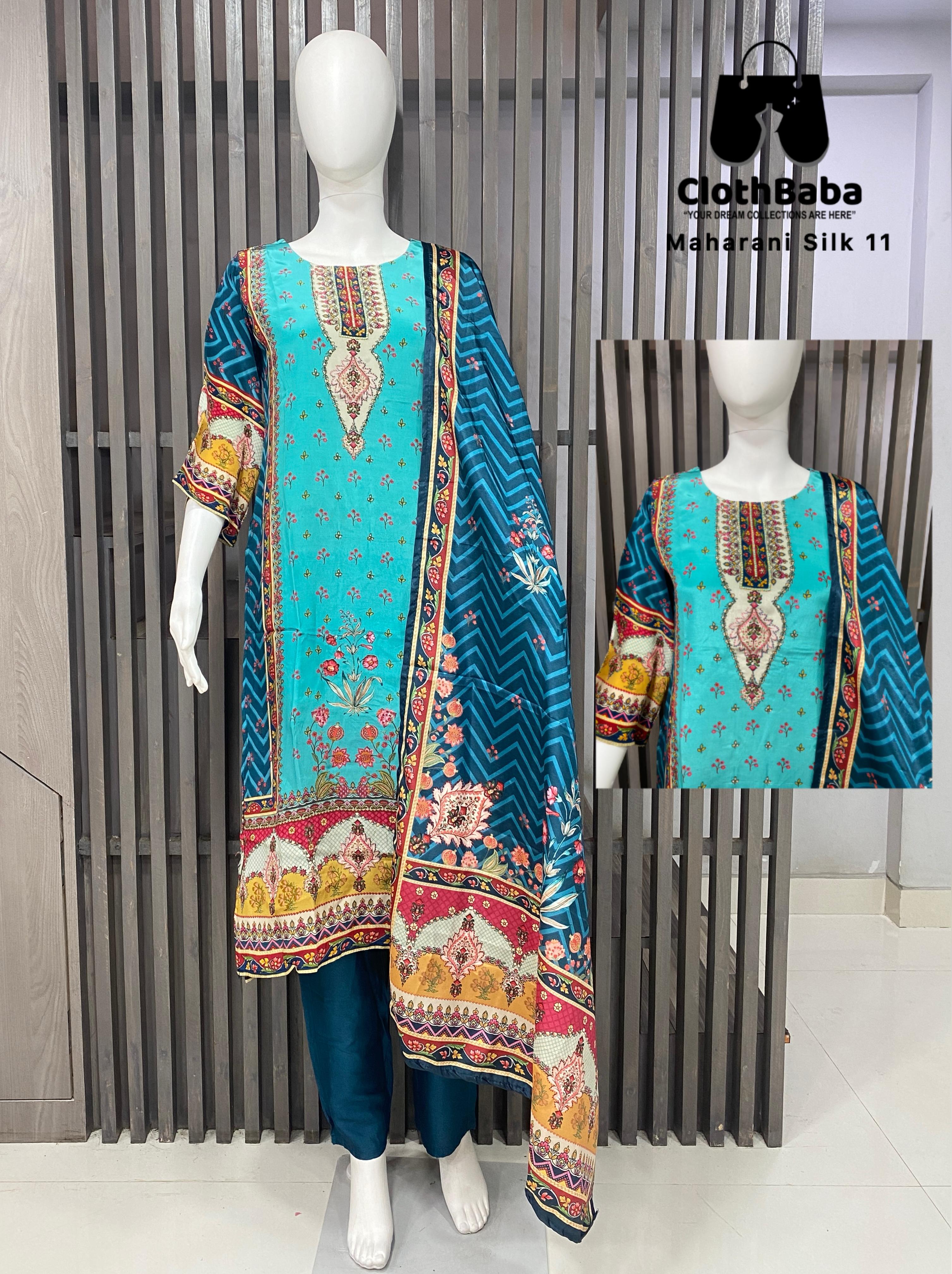 Pakistani style Maharani Silk Readymade Suit