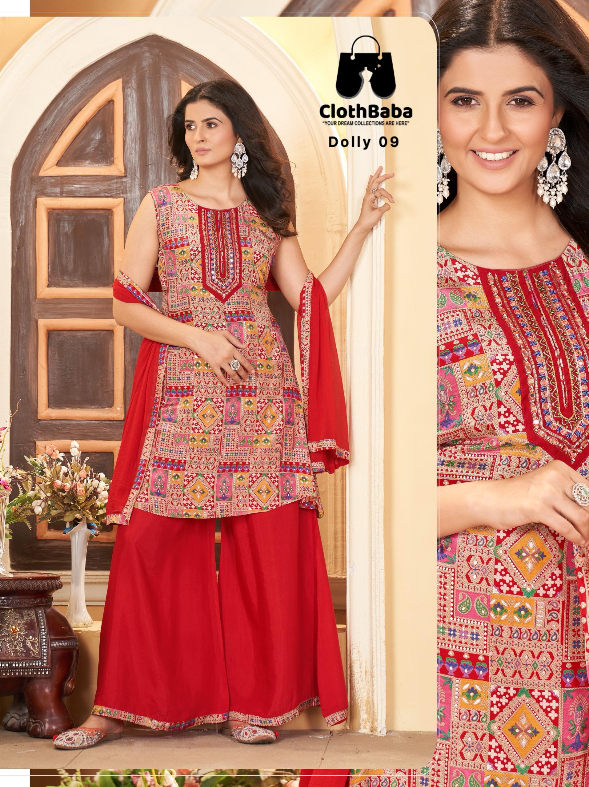 Natural Crepe Printed Readymade Suit with Handwork