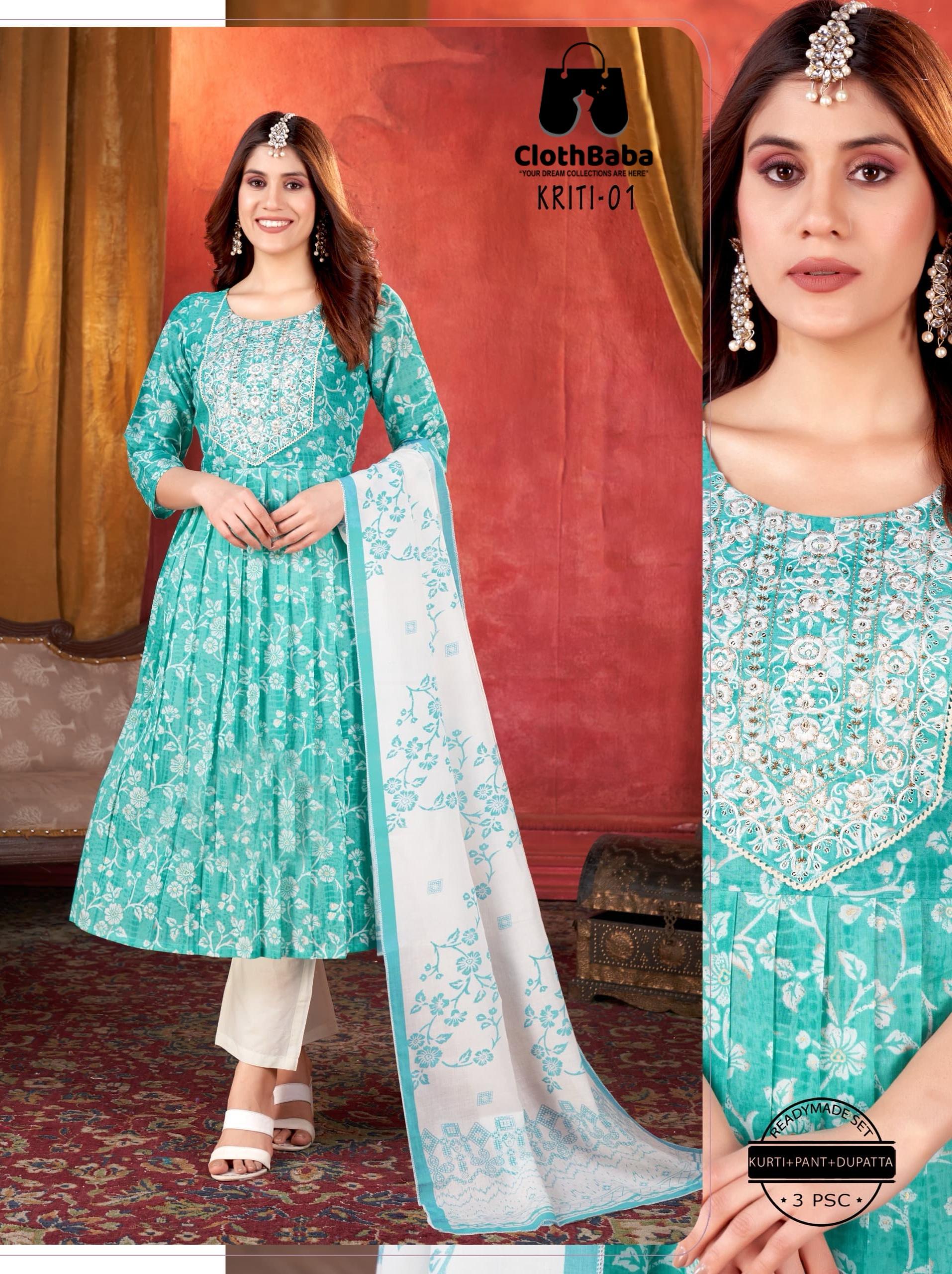 Handcrafted Mal Cotton Print Anarakali