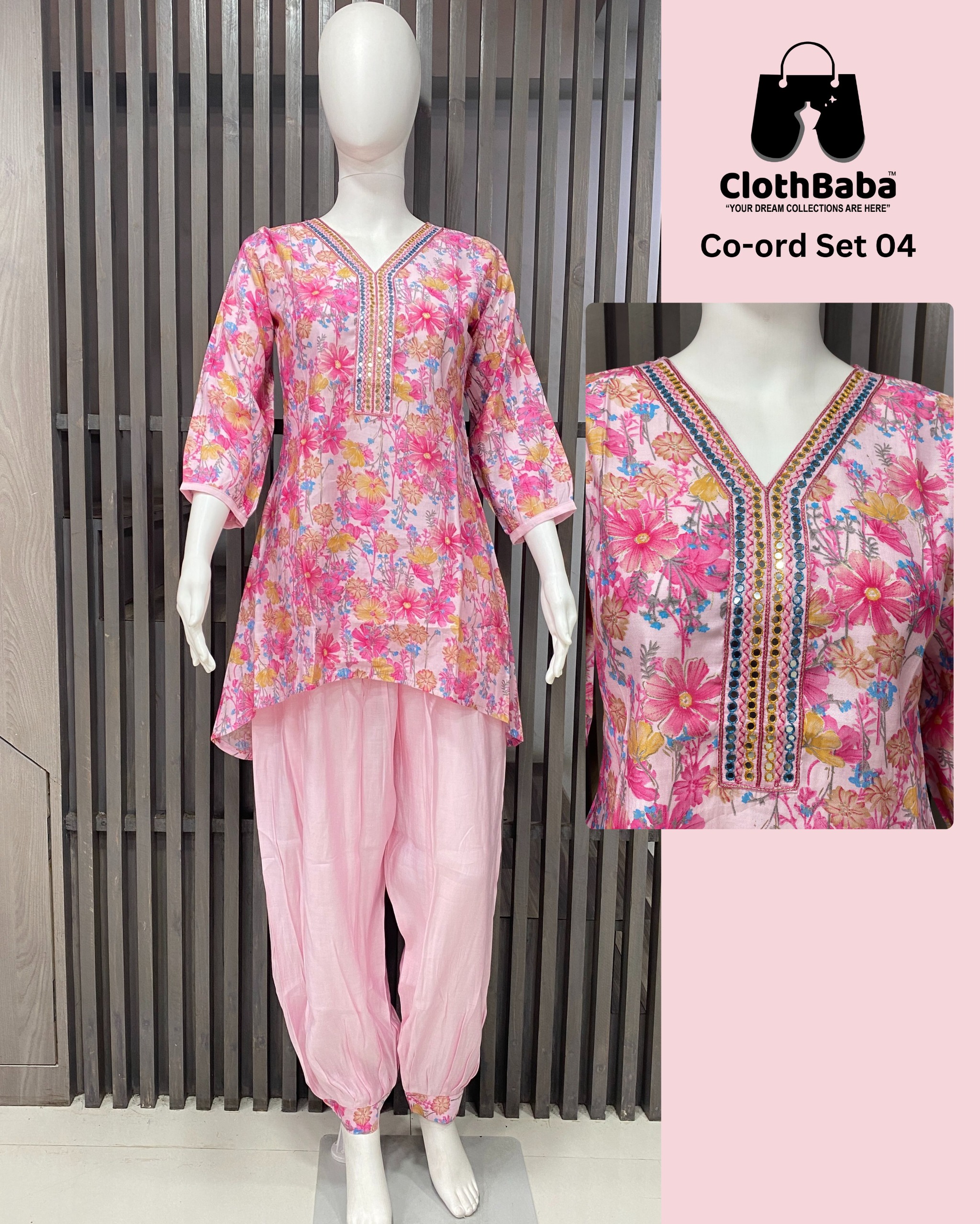 Elegant Modal Print Readymade Suit with Hand Embroidery
