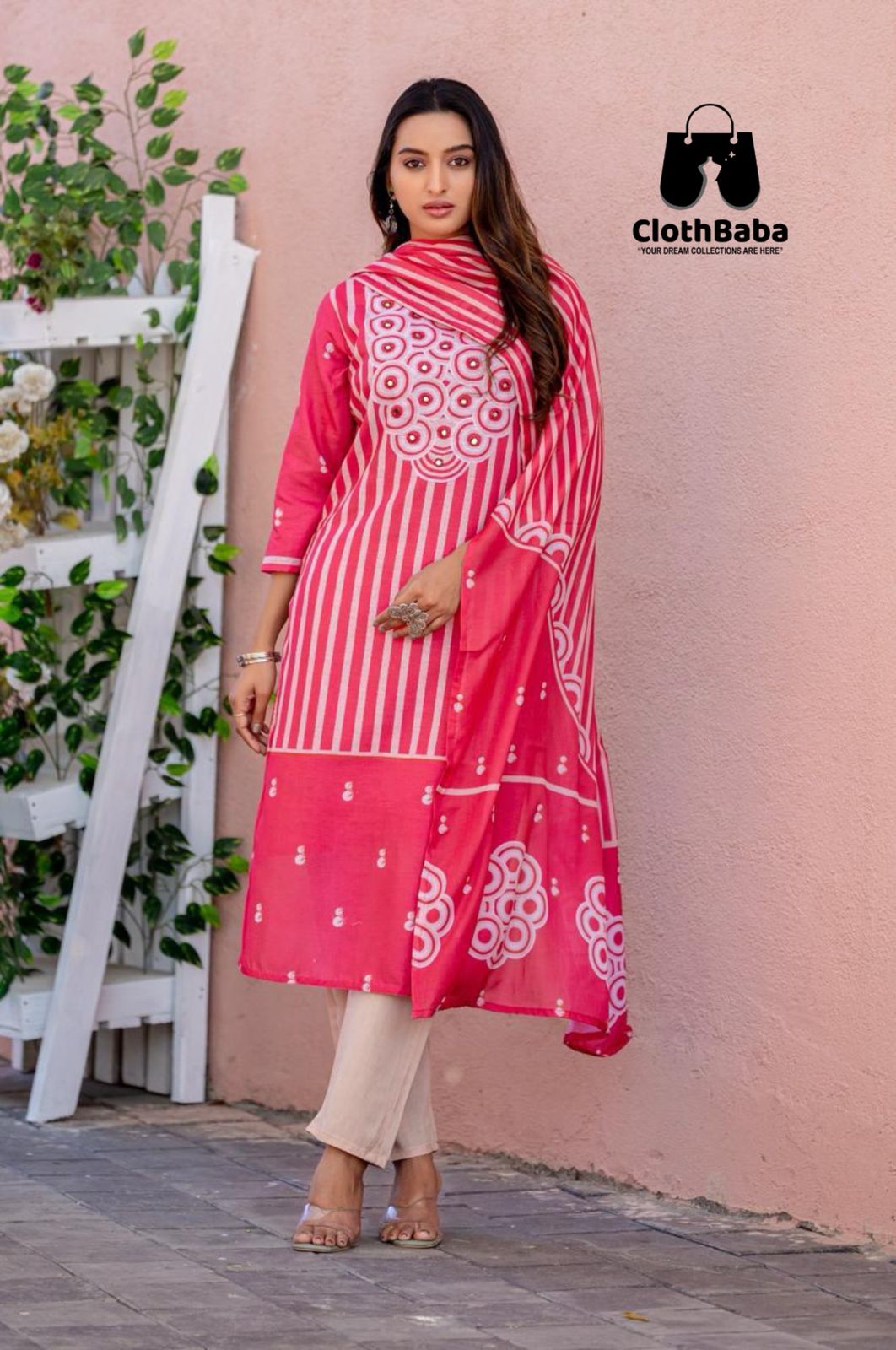 Premium Linen Readymade Suit with Handwork
