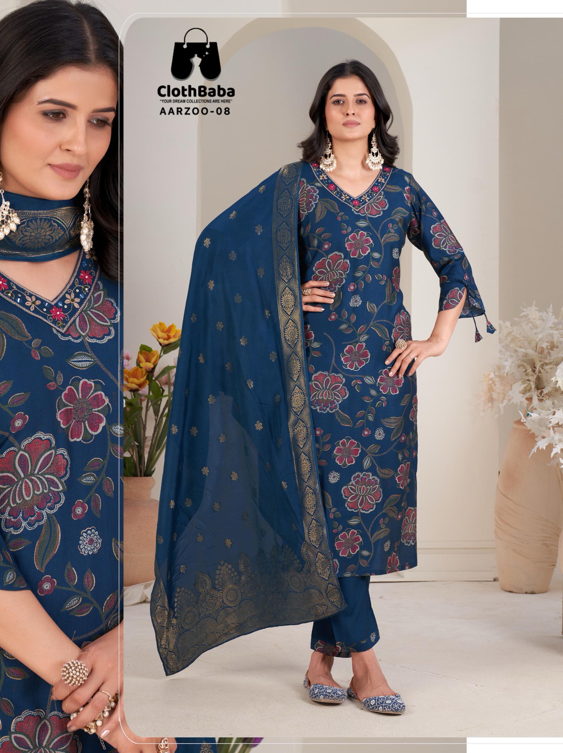 Premium Vertican Silk Readymade Suit with Jeqcard Dupatta