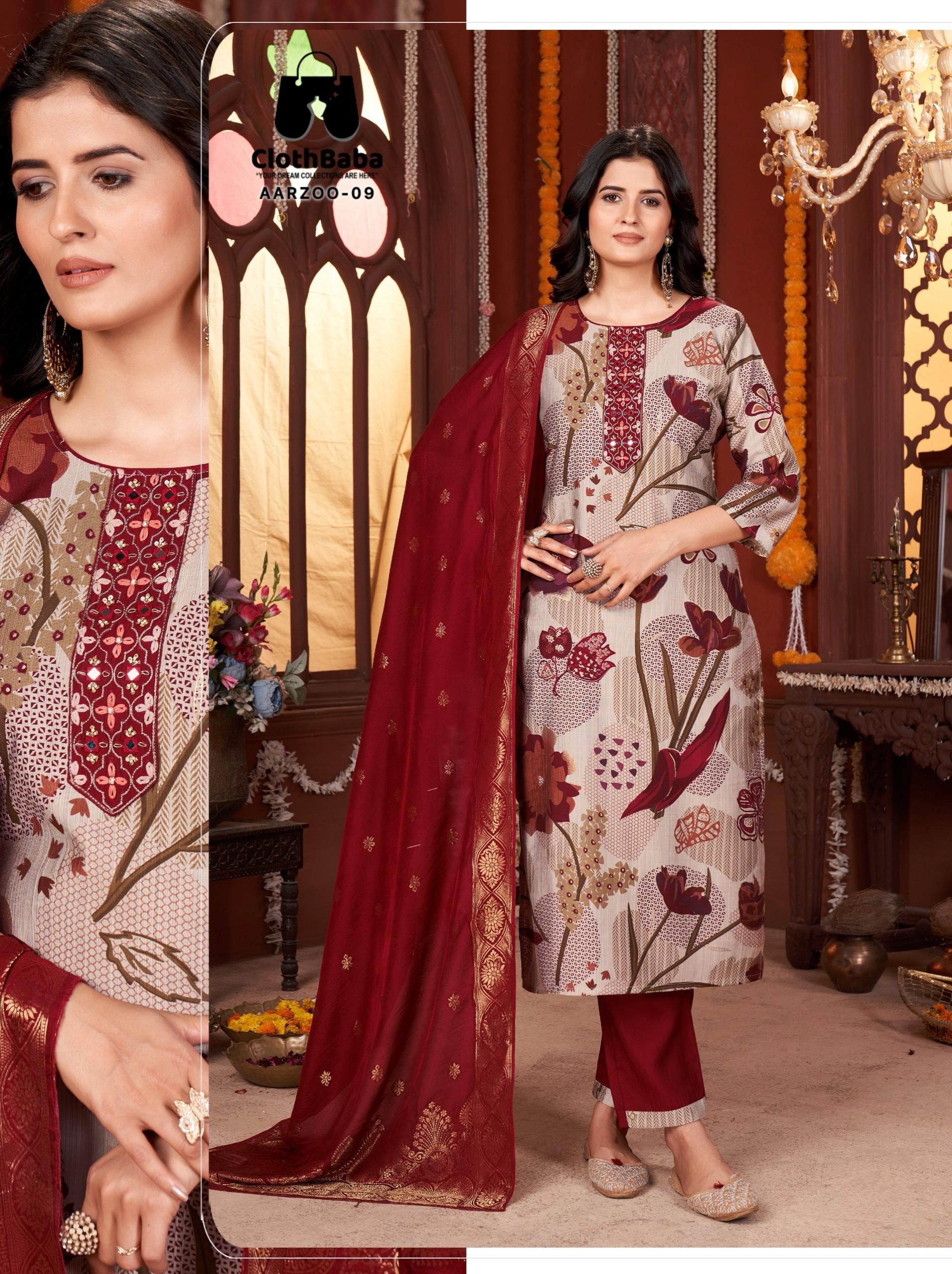 Elegant Vertican Fabric Readymade Suit with Jequard Dupatta