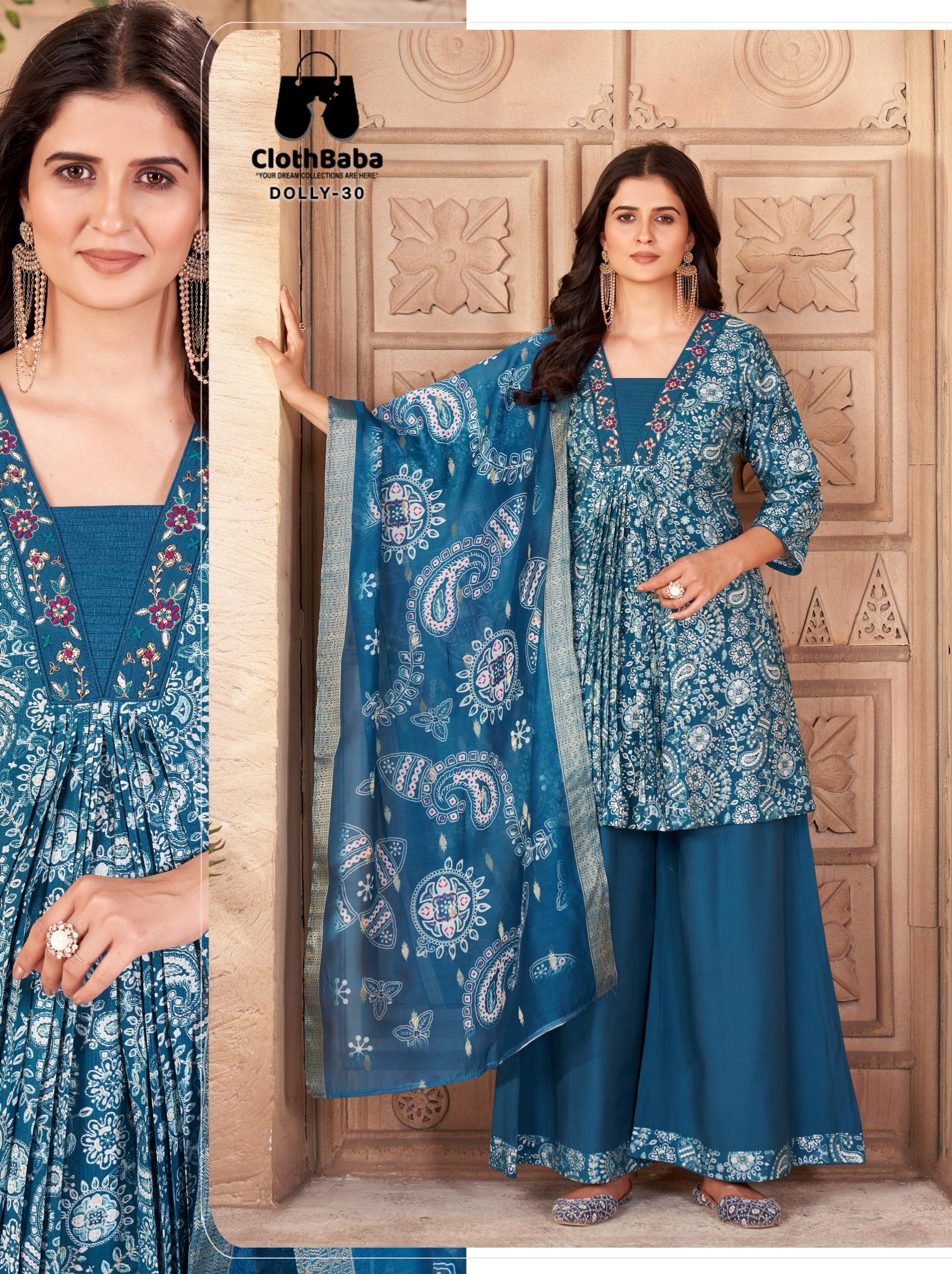 Vertican Fabric Readymade Suit with Jequard Digital Dupatta