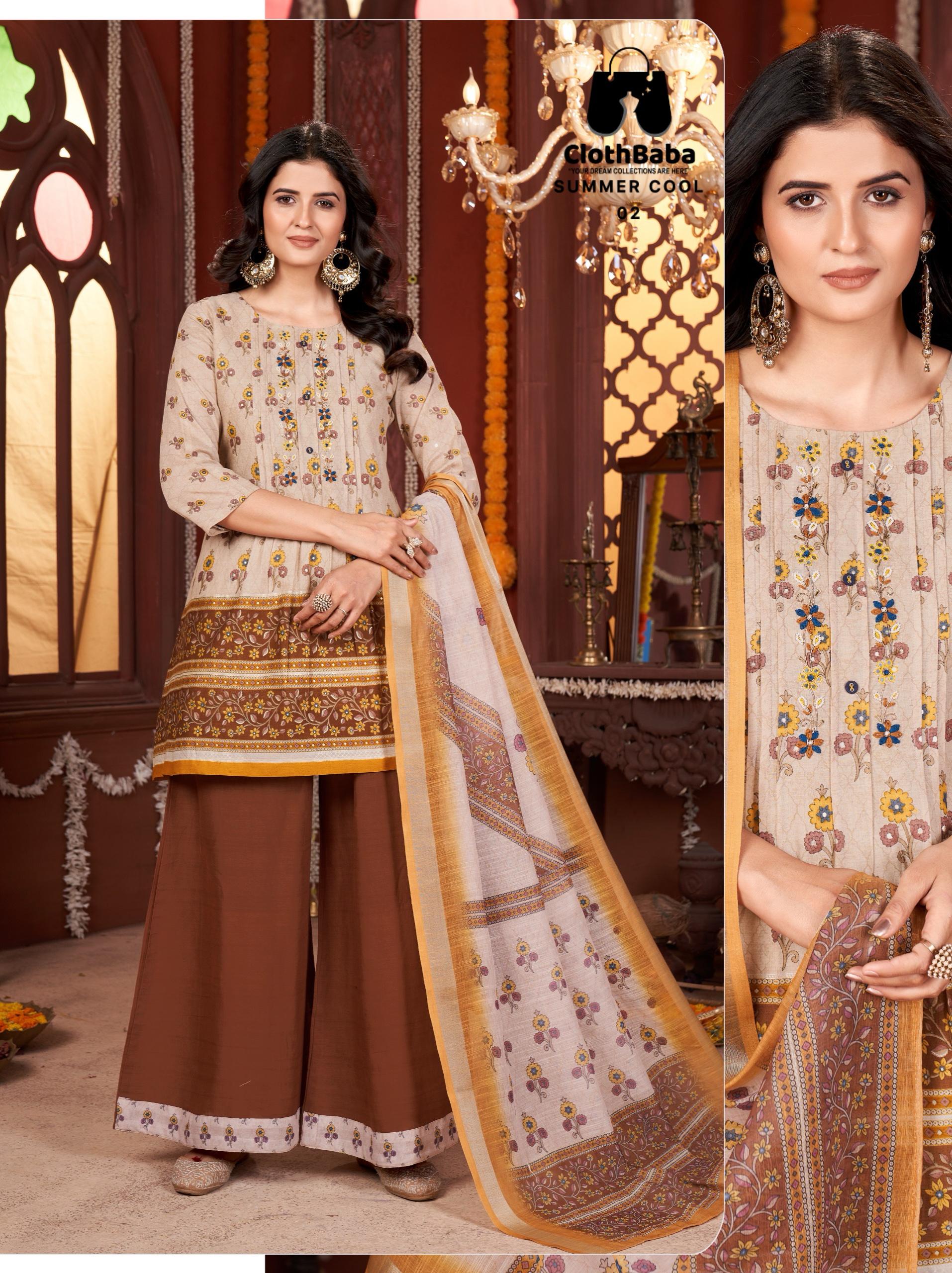 Cotton Mal Print Readymade Suit with Cotton Print Dupatta