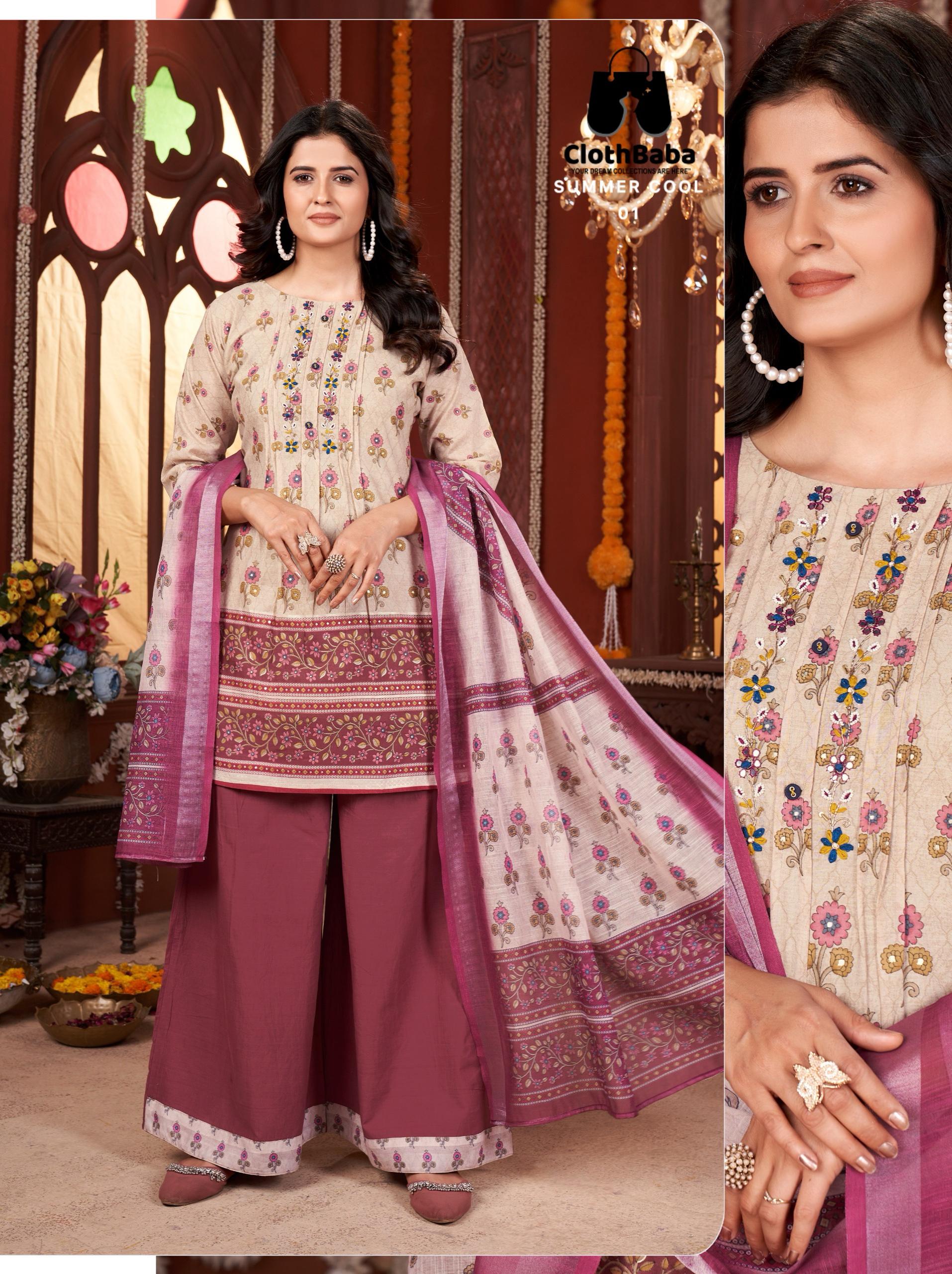 Cotton Mal Print Readymade Suit with Cotton Print Dupatta