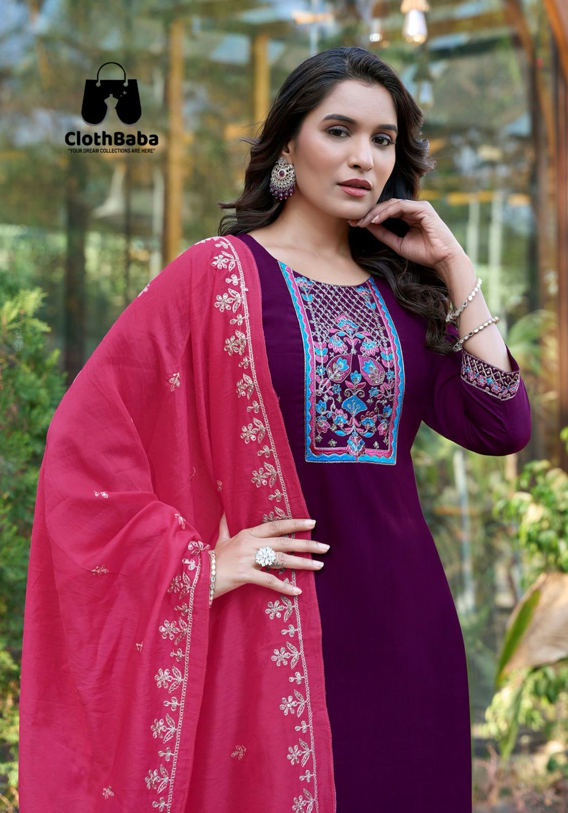 Premium Embroidered Readymade Suits in Vertican Silk