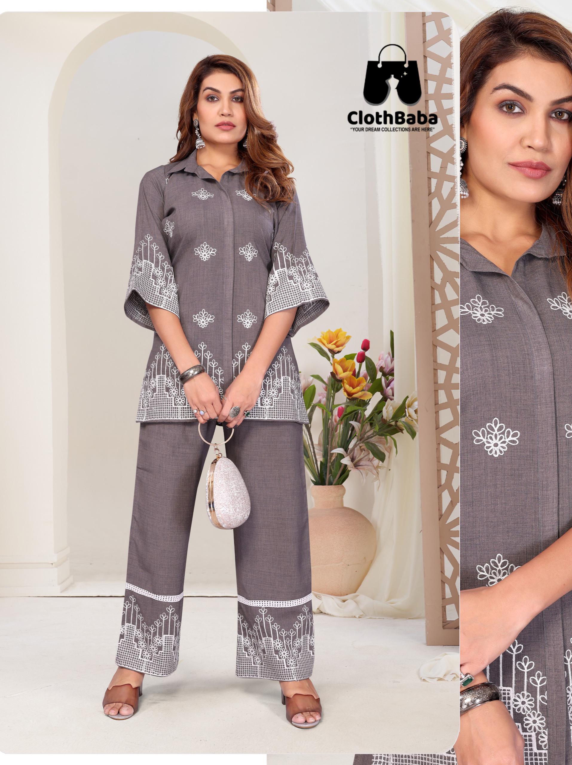 Trendy Rayon Co-ord Set – Readymade Suit for Women