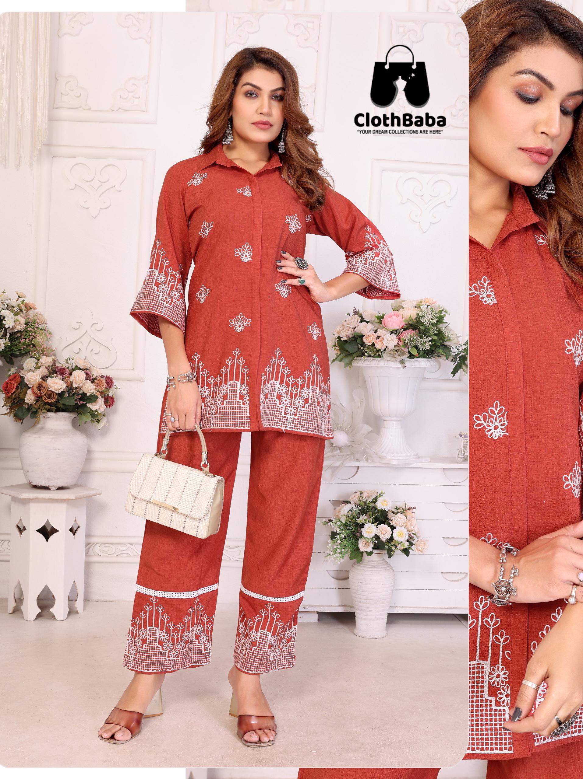 Trendy Rayon Co-ord Set – Readymade Suit for Women