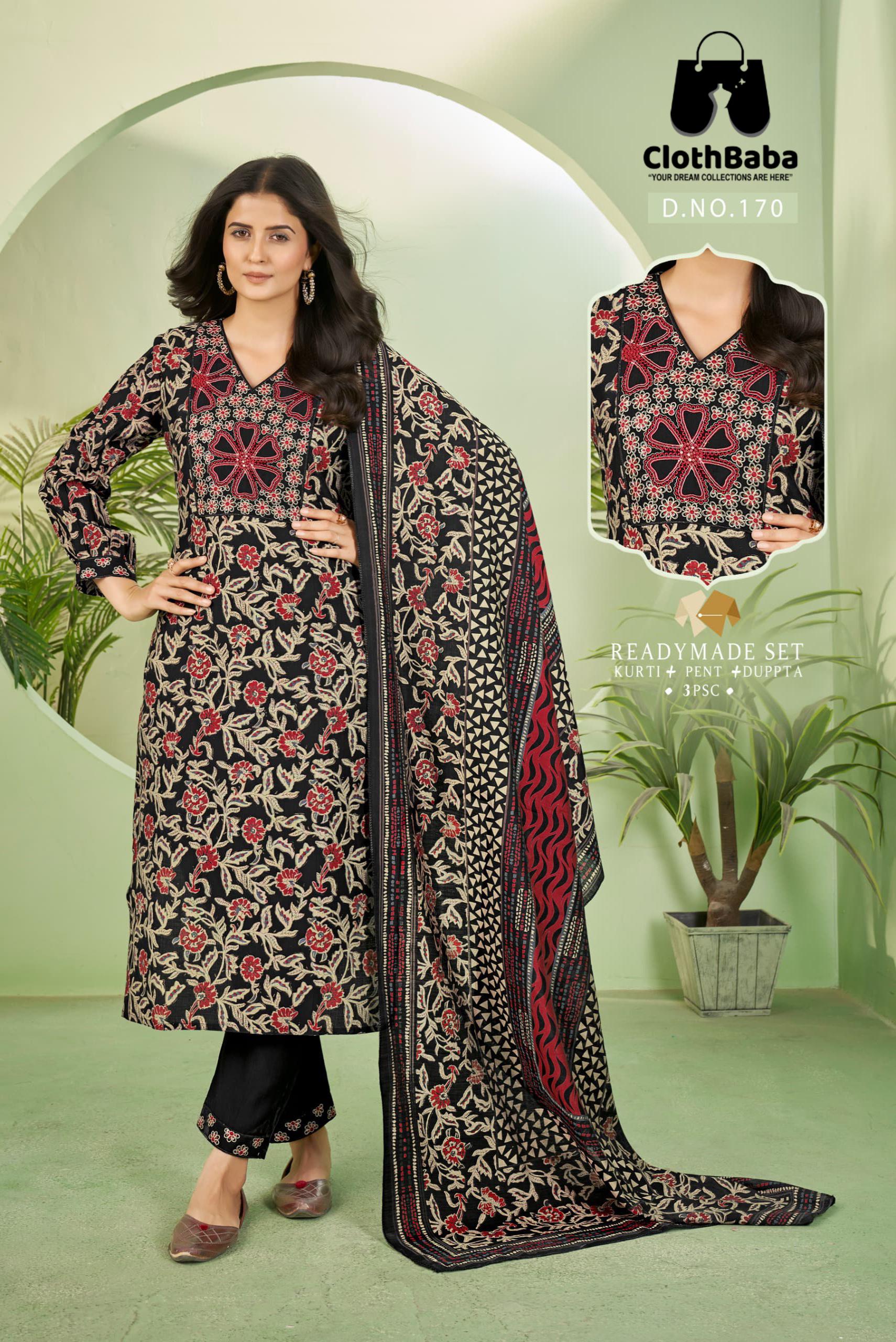 Viscose Vetican Printed Readymade Suit with Embroidery Work