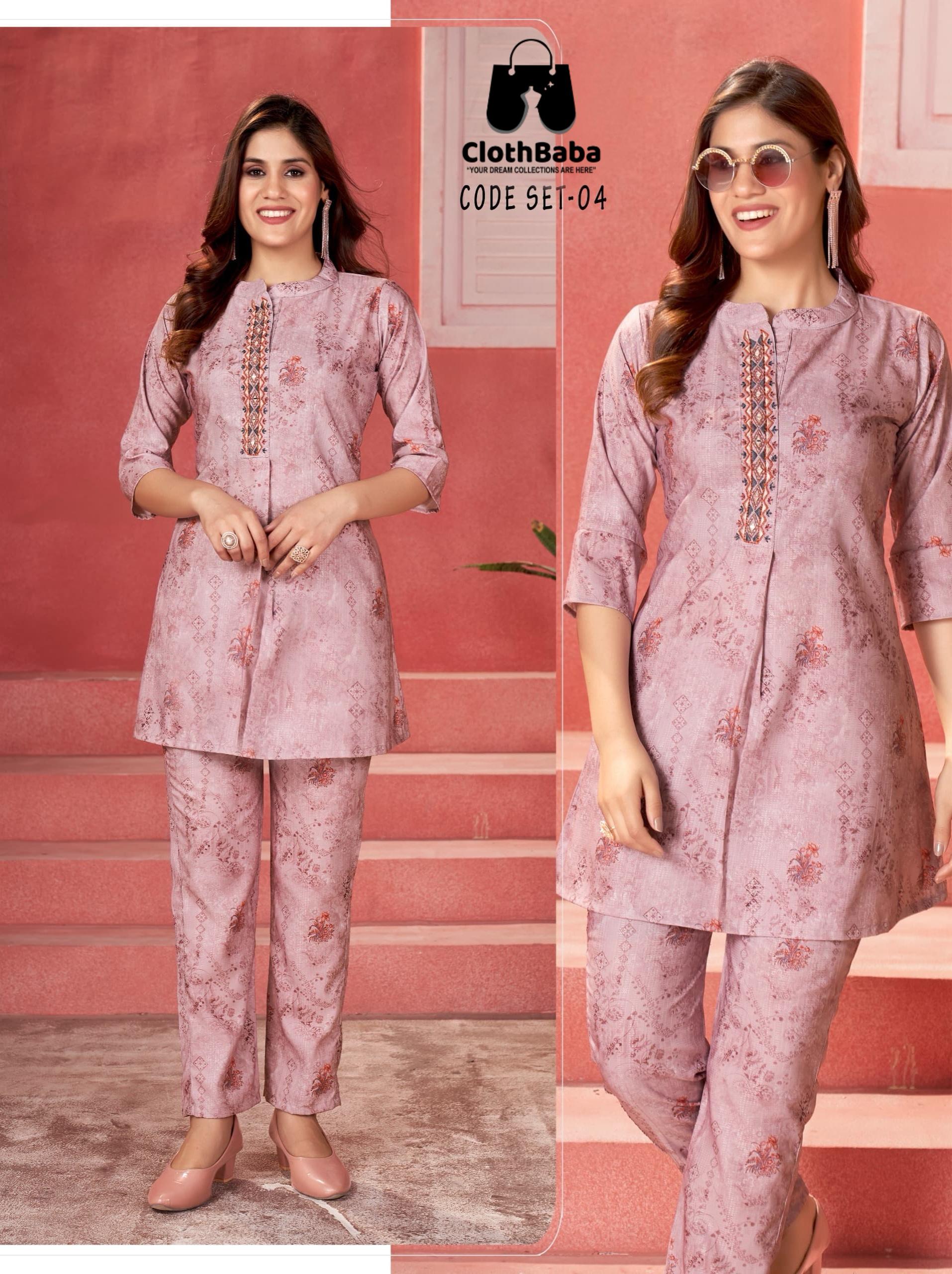 Cotton & Rayon Print Co-ord Set