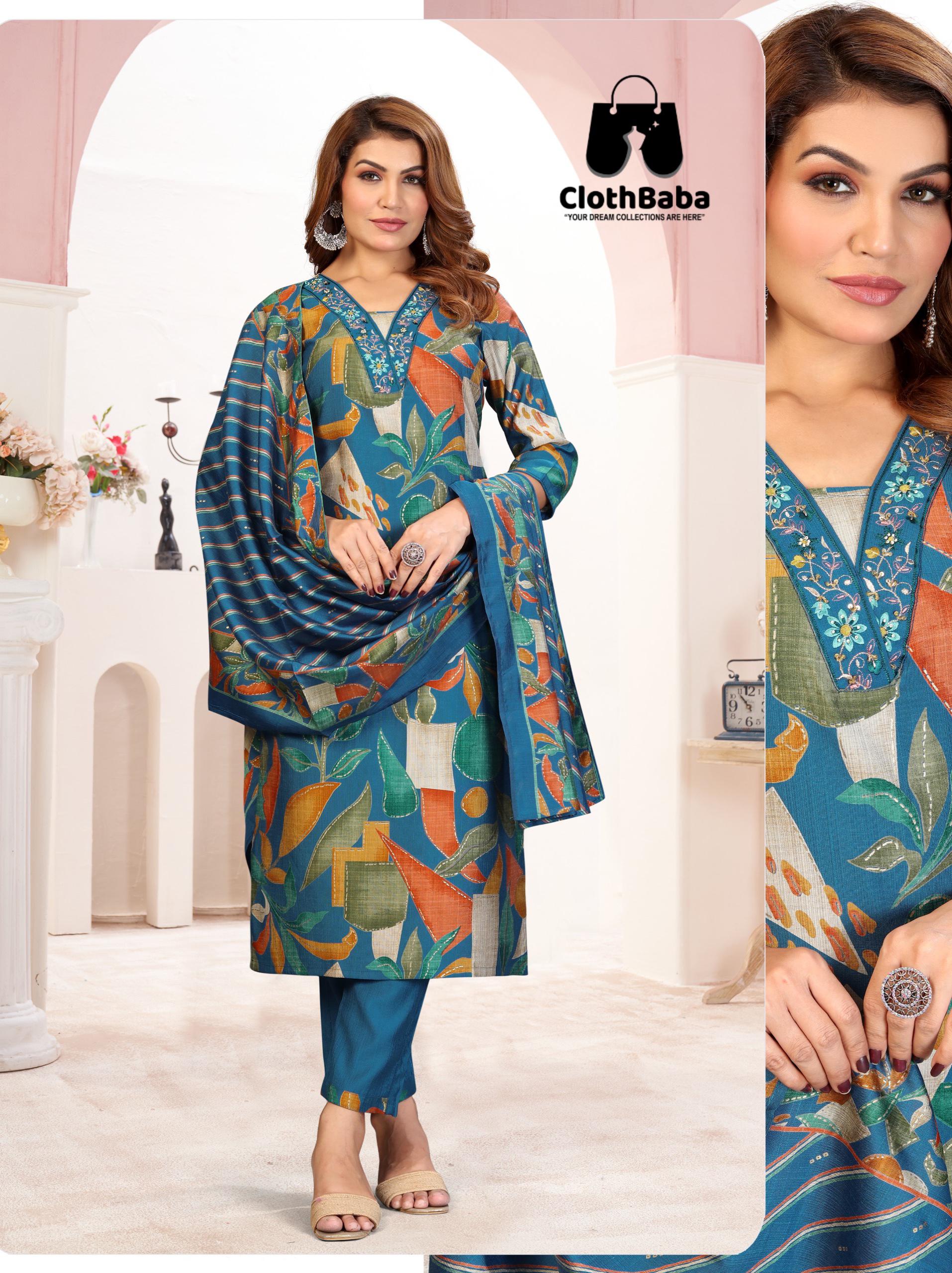 Classic Handwork Viscose Suit for Women