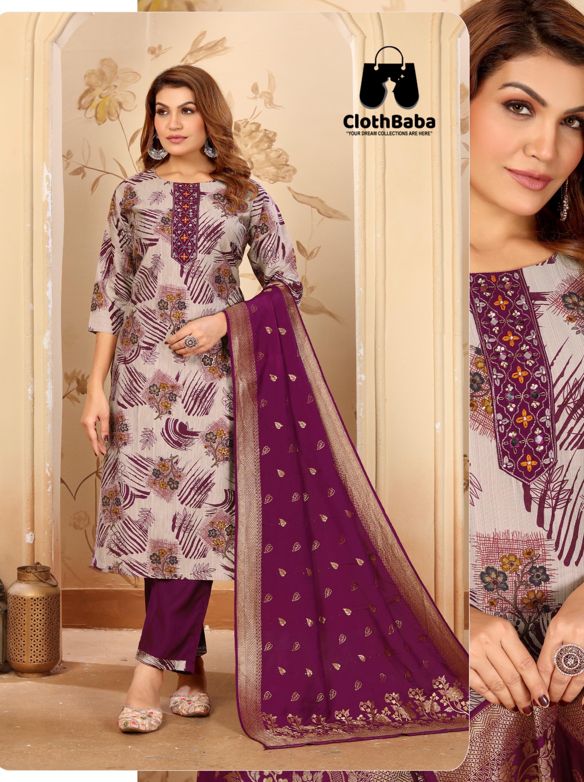 Majestic Charm Readymade Suit in Viscose Vertican