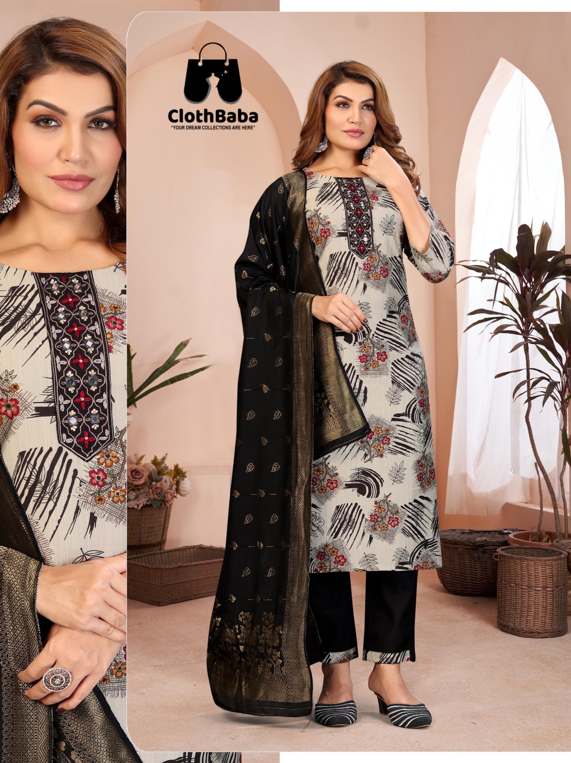 Majestic Charm Readymade Suit in Viscose Vertican