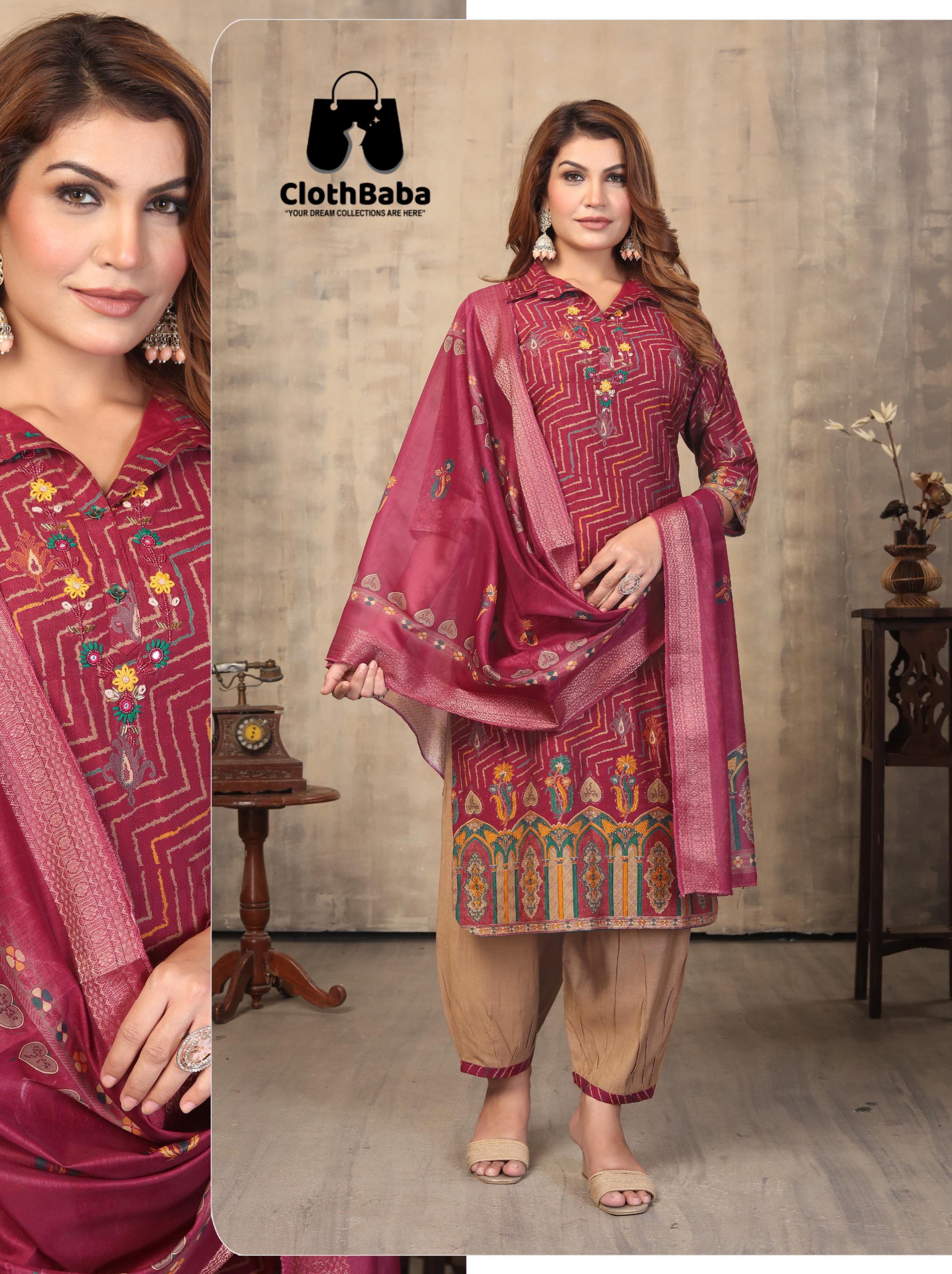 The Queen’s Pick – Handcrafted Viscose Suit by Clothbaba